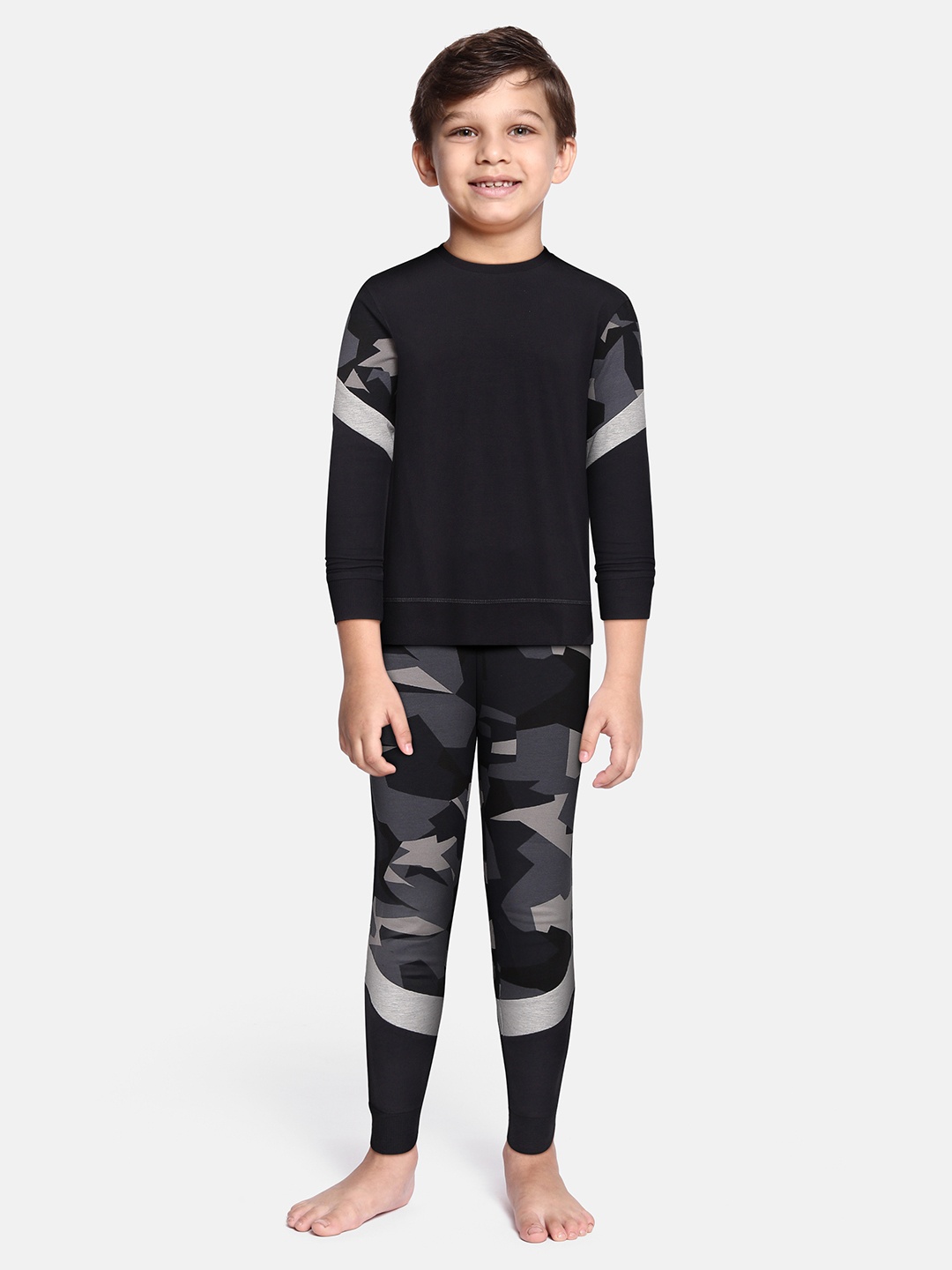 

Marks & Spencer Boys Grey Camouflage Print Pyjama Set