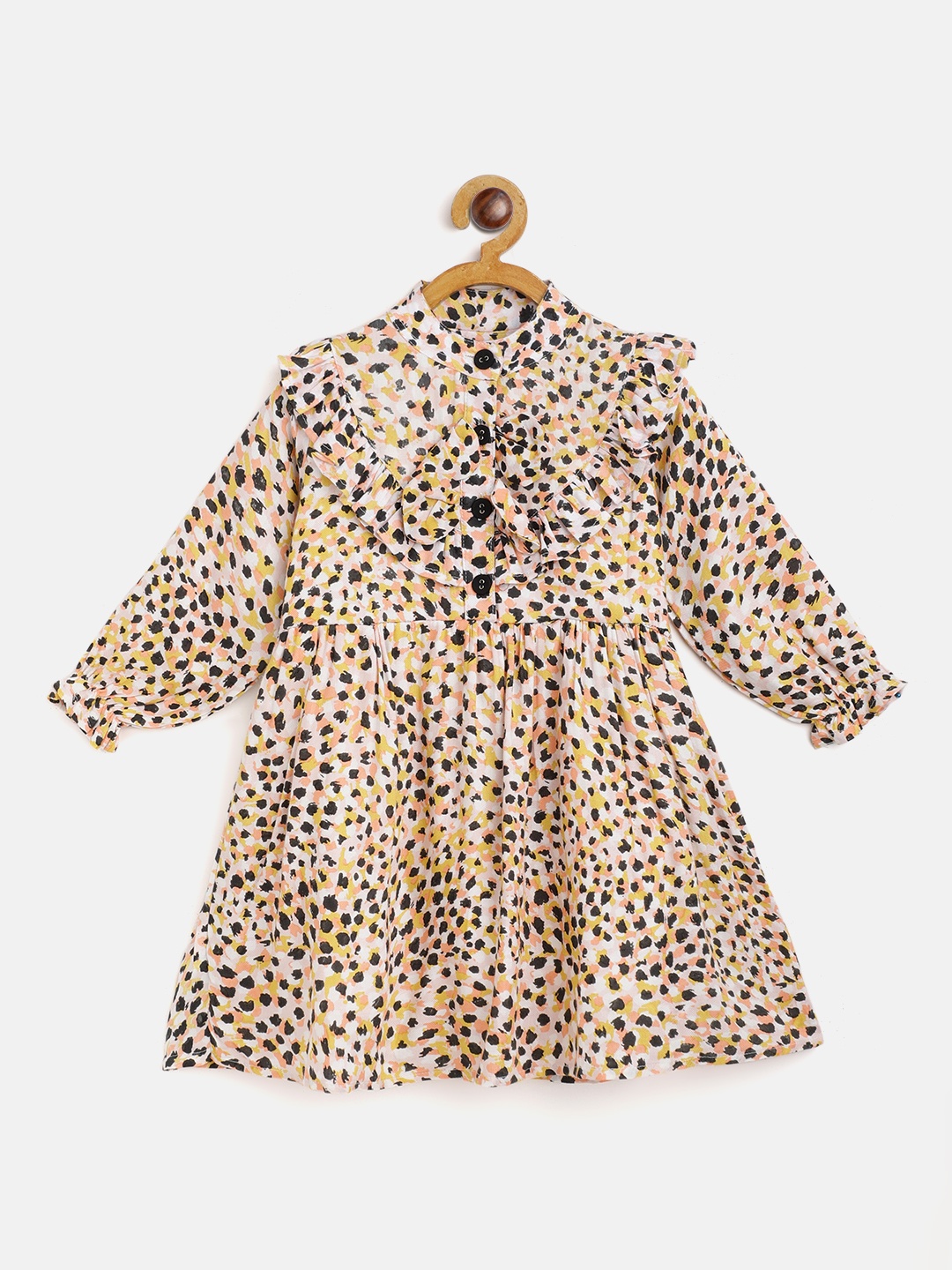 

Bella Moda Girls Multicoloured Animal Fit & Flare Dress, Multi