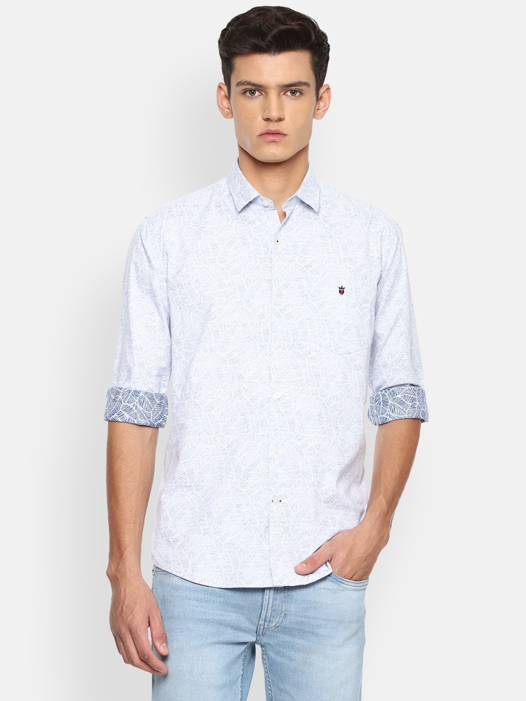 

Louis Philippe Sport Men Blue Slim Fit Printed Casual Shirt