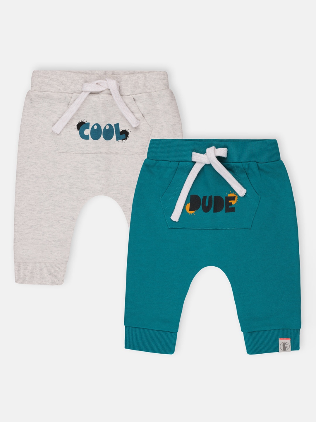 

Babysafe Boys Pack Of 2 Grey & Green Solid Joggers