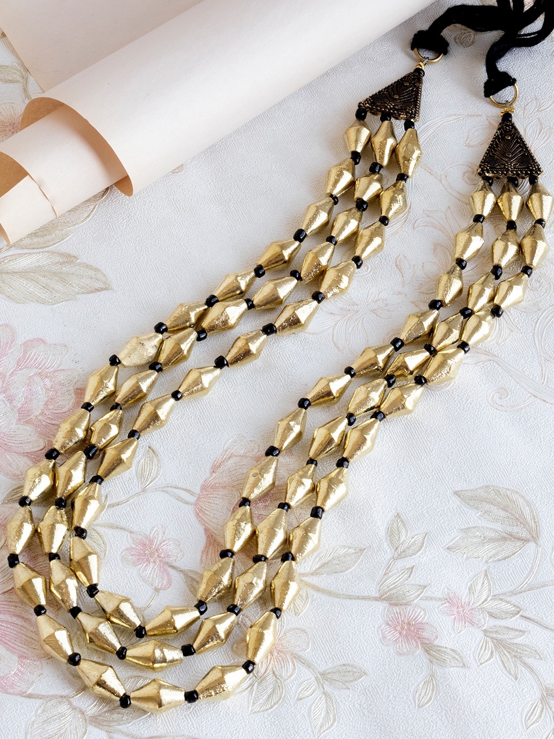 

Infuzze Women Gold-toned Layered Dolki Necklace