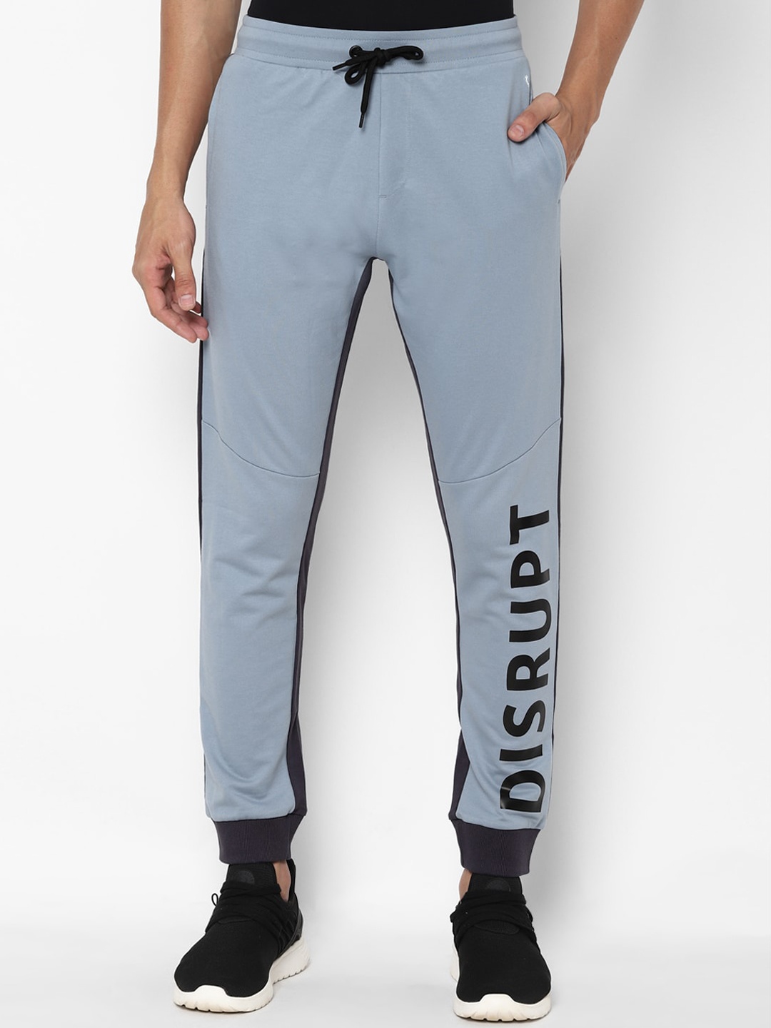 

Allen Solly Tribe Men Blue & Black Printed Slim Fit Track Pants