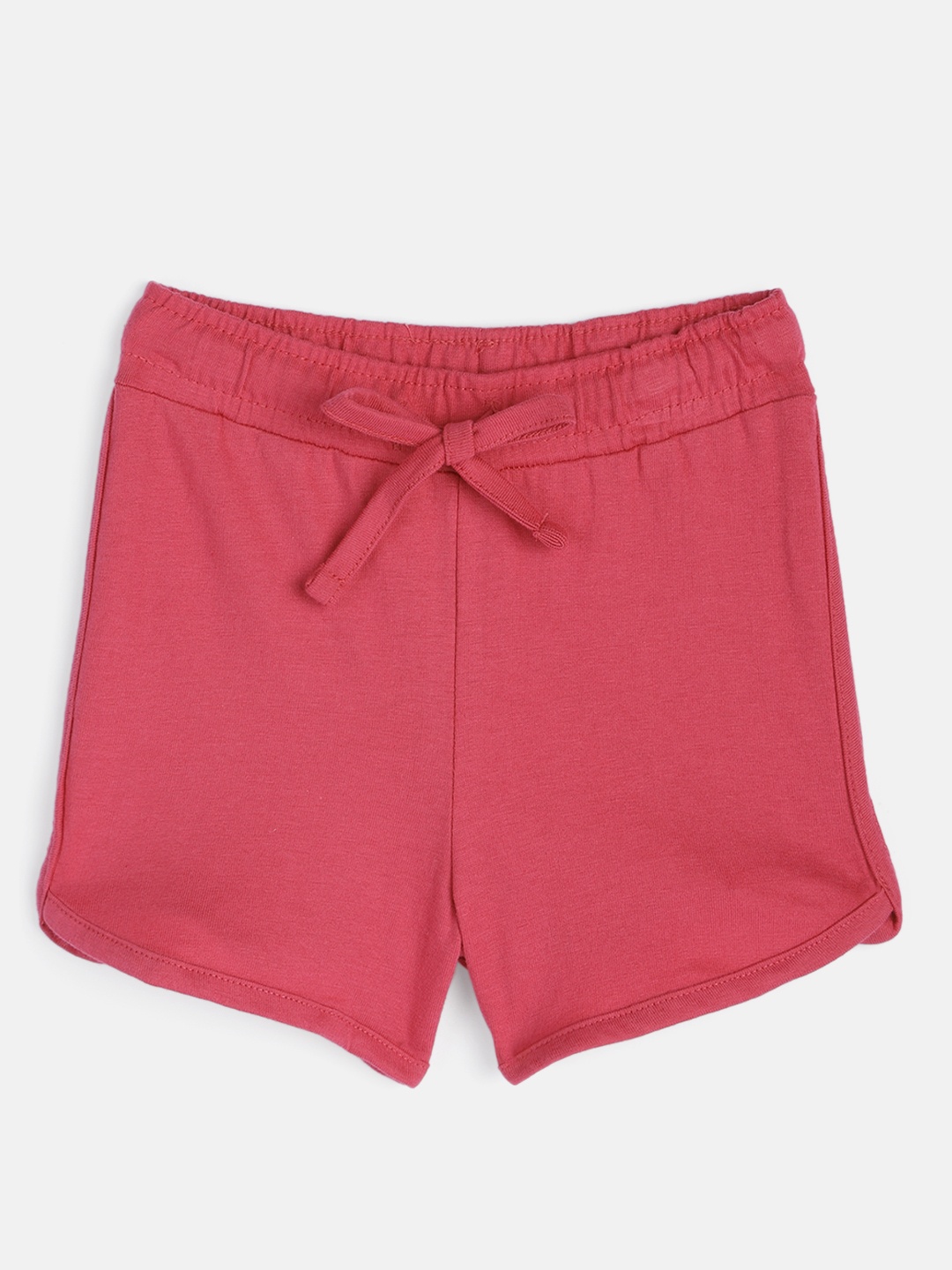 

HERE&NOW Girls Red Solid Pure Cotton Shorts