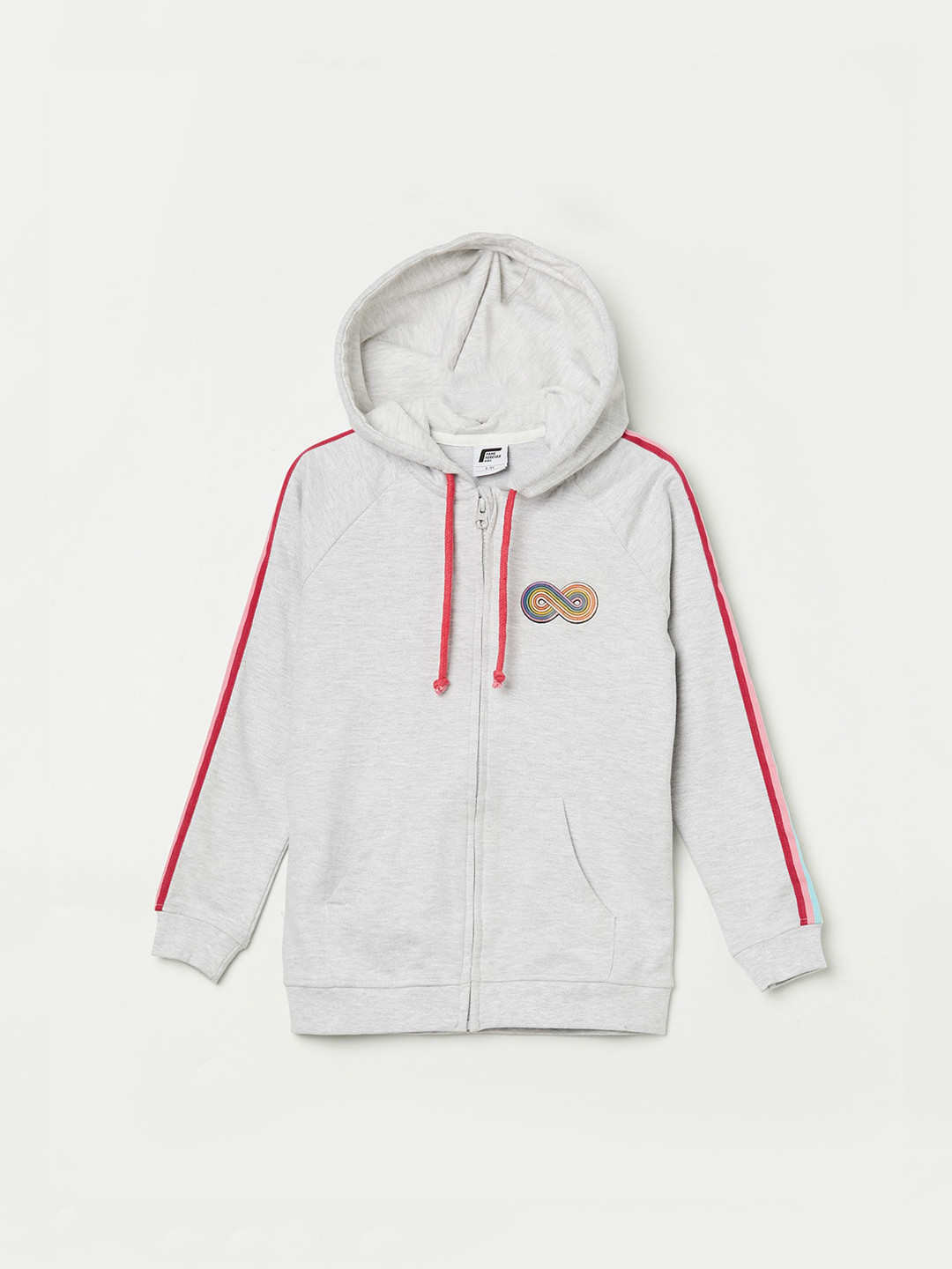 

Fame Forever by Lifestyle Girls Grey Melange Hooded Sweatshirt