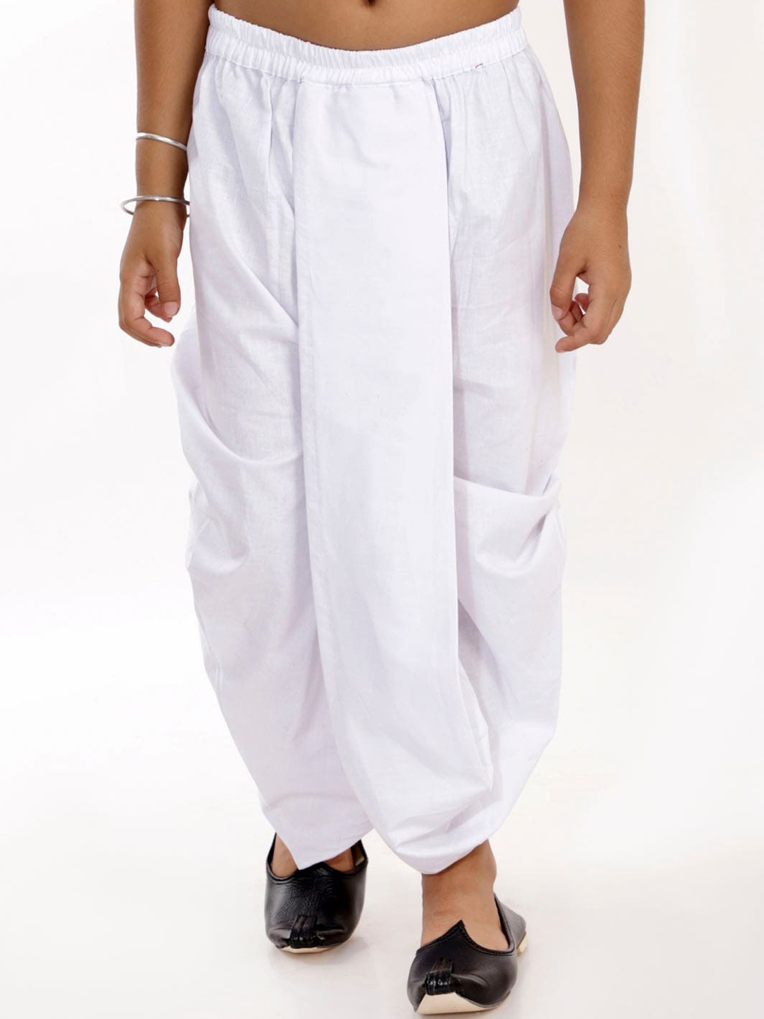 

VASTRAMAY Boys White Solid Pure Cotton Dhoti