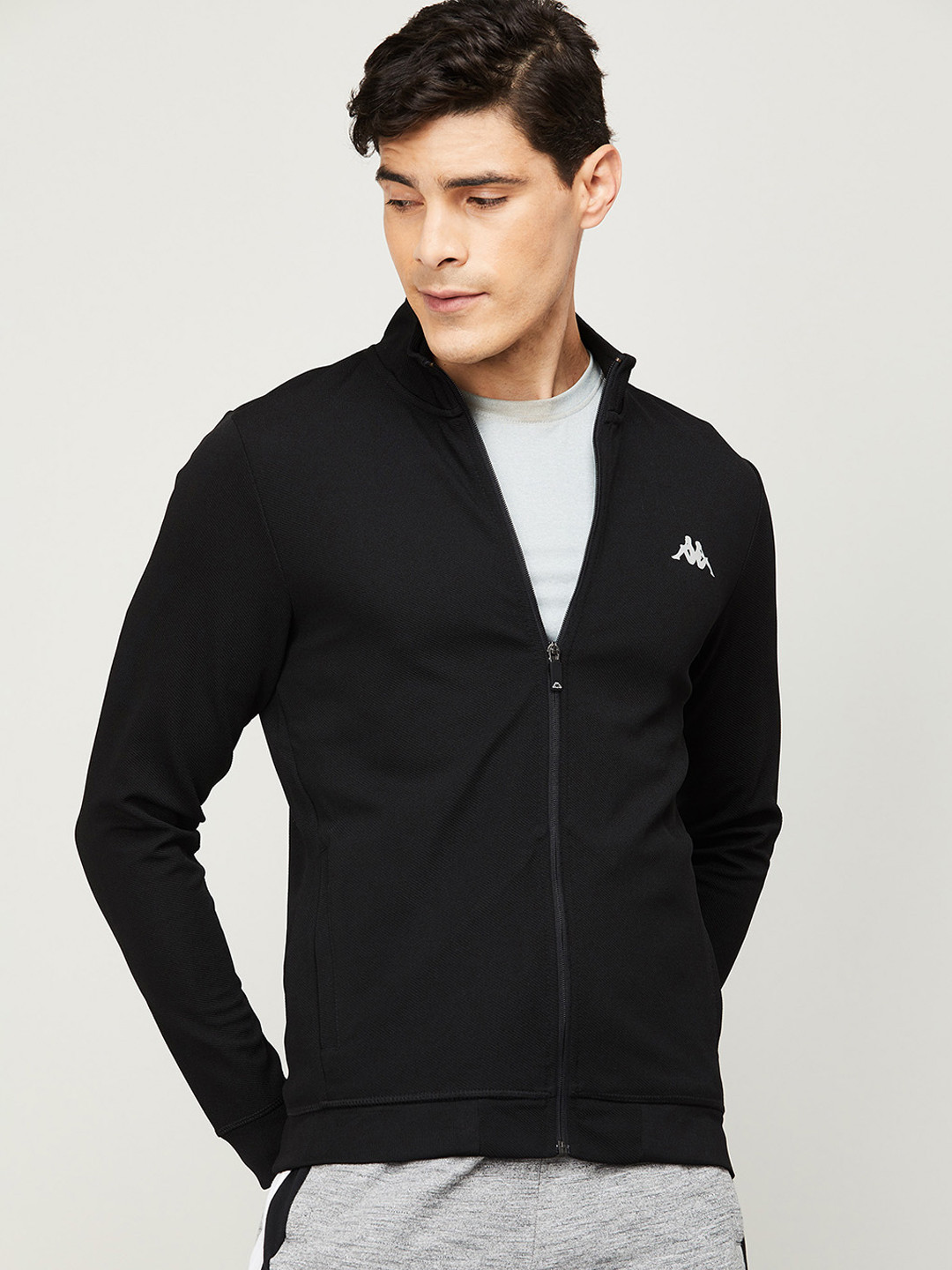 

Kappa Men Black Solid Sweatshirt