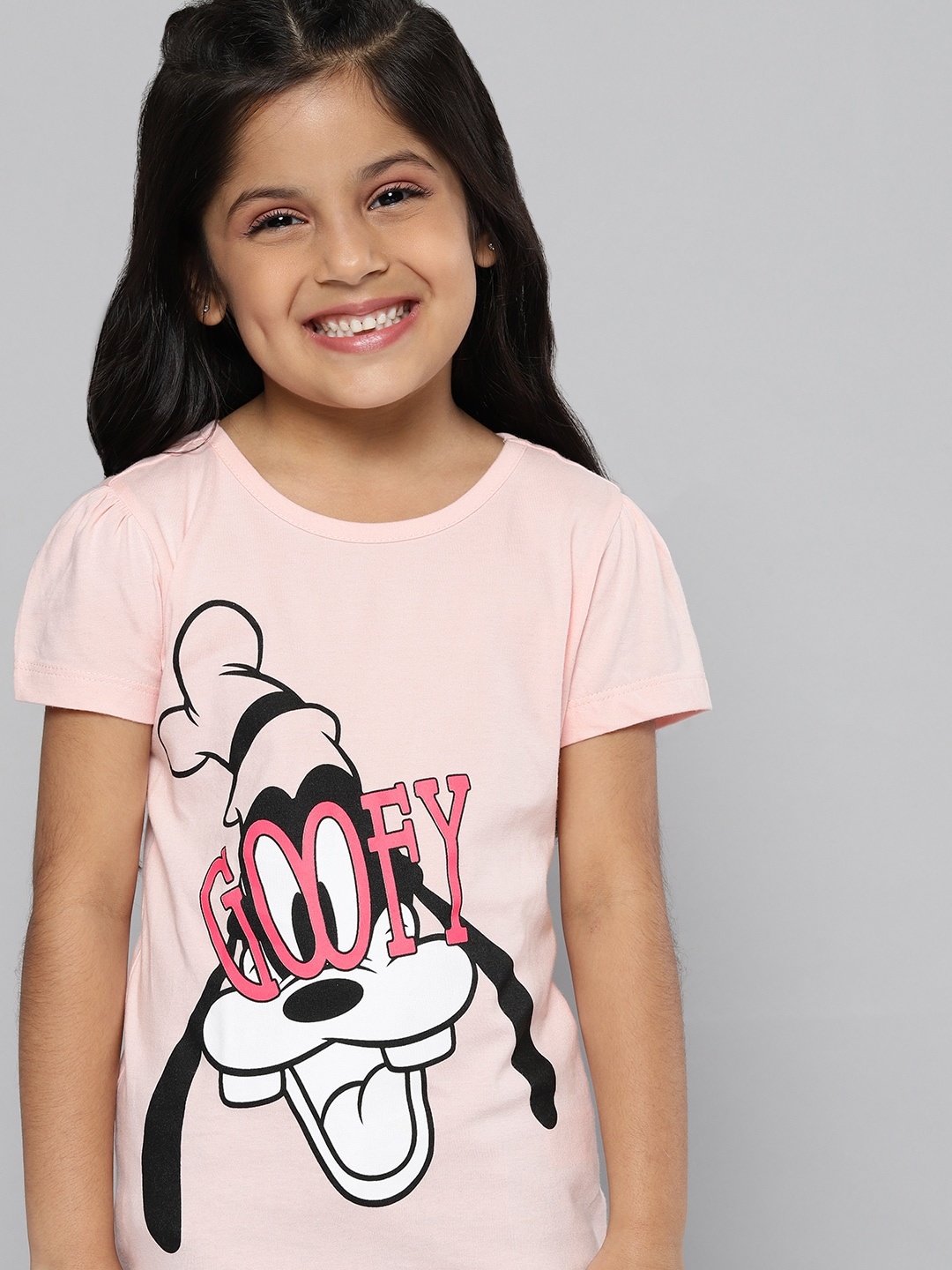 

YK Disney Girls Pack of 2 Donald Duck & Goofy Print Cotton Top, Blue