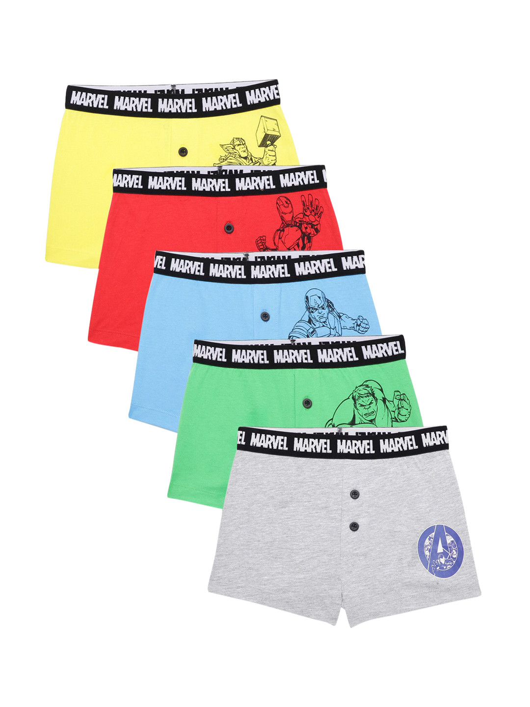 

Charm n Cherish Boys Pack Of 5 Assorted Pure Cotton Boxers BDBXO7