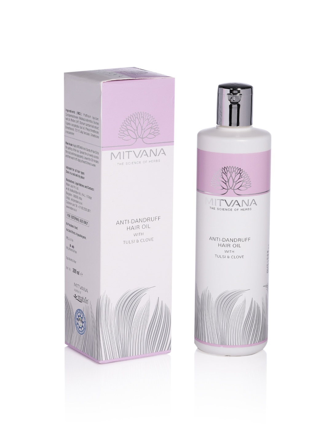 

MITVANA Anti-Dandruff Hair Oil with Tulsi & Clove 200ml, White