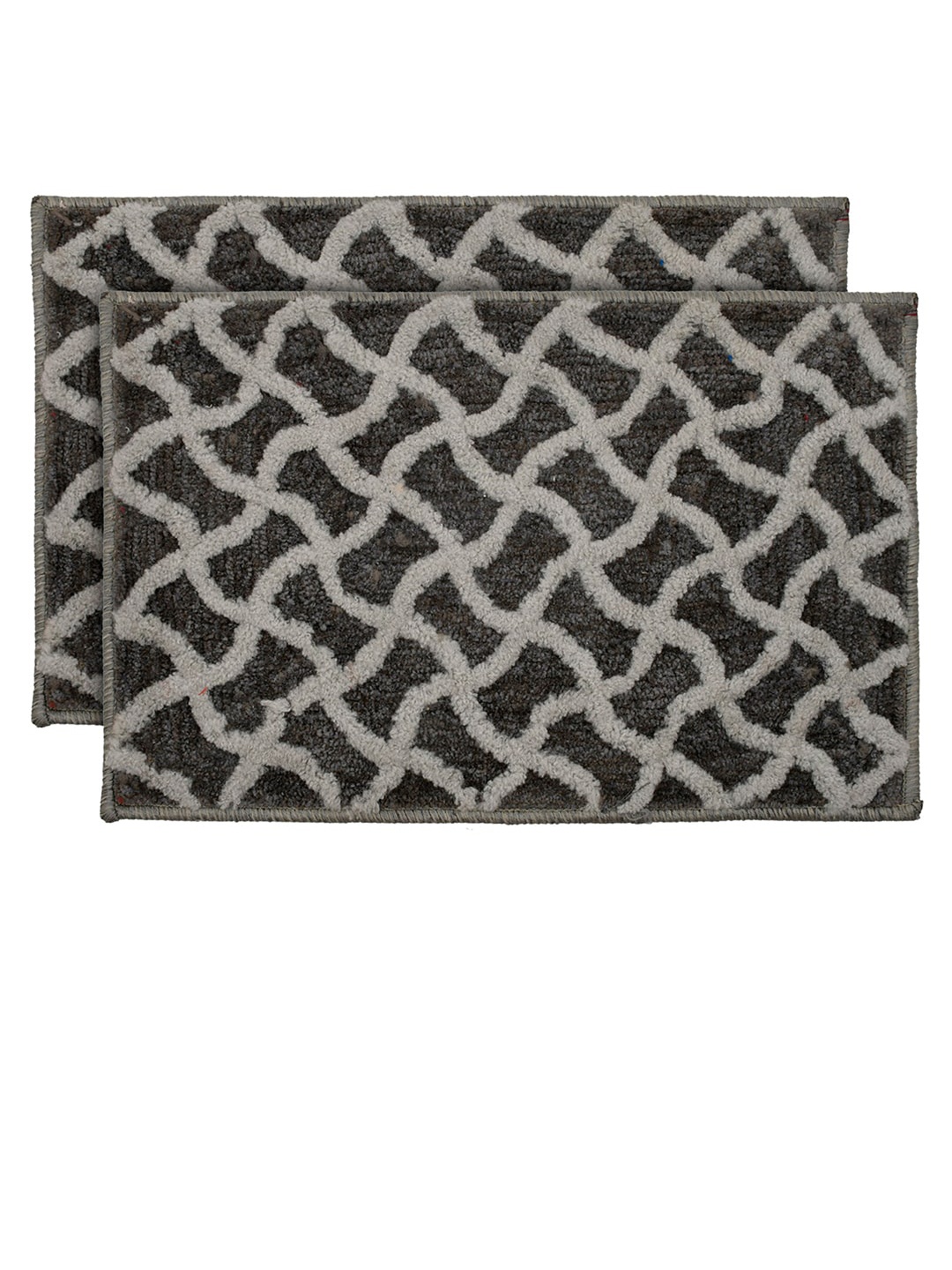 Kuber Industries Set of 2 Brown Velvet Doormat