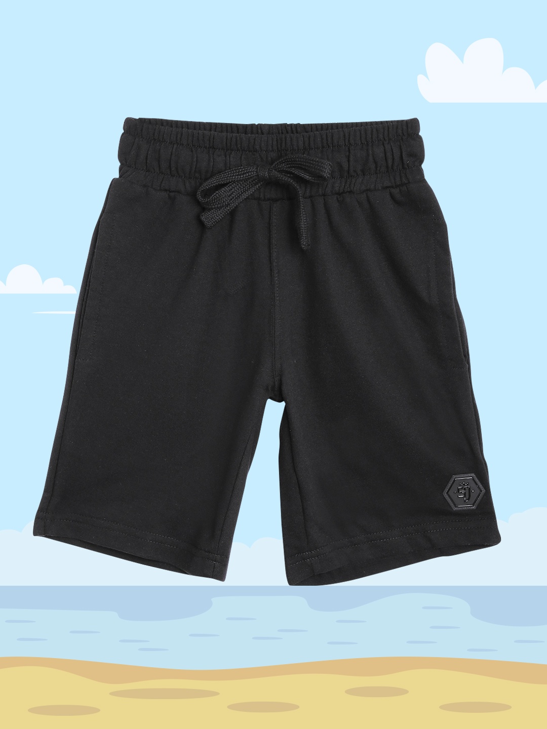 

Sweet Dreams Boys Black Solid Lounge Shorts