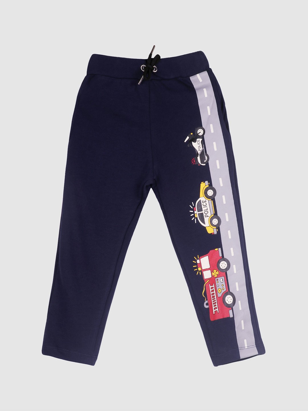 

Lazy Shark Boys Navy Blue Graphic Printed Cotton Track Pants