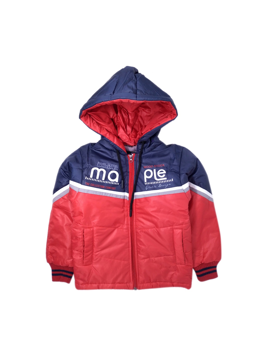

The Boo Boo Club Boys Red & Blue Colourblocked Windcheater Water Resistant Padded Jacket
