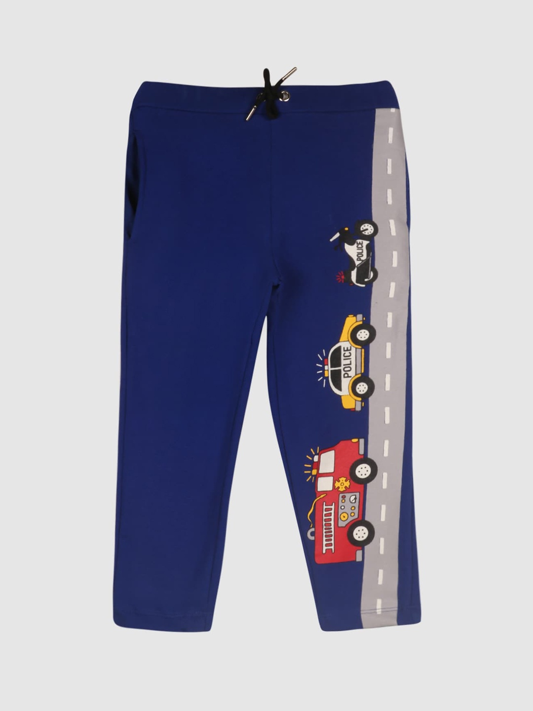 

Lazy Shark Boys Blue & Black Graphic Cotton Joggers