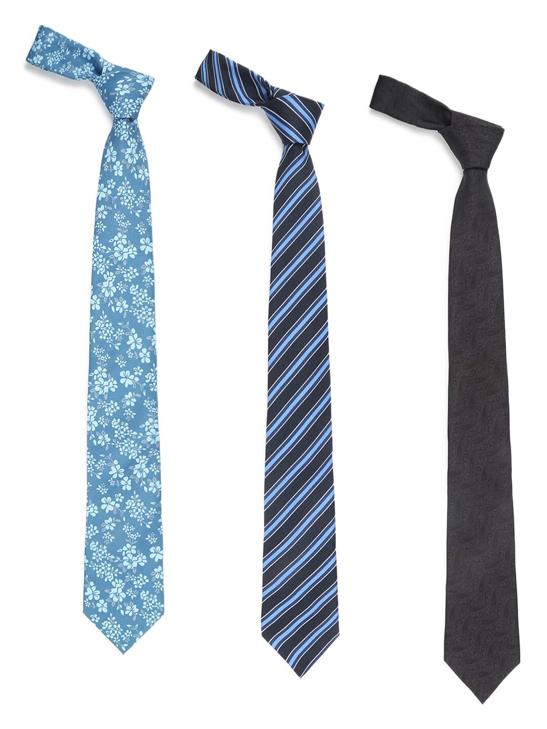 

Tossido Men Pack Of 3 Multicoloured Printed Broad Tie, Multi