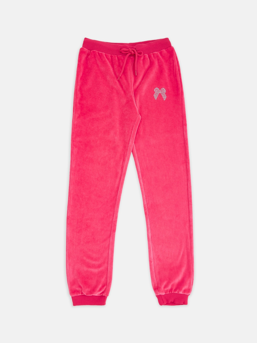 

Pantaloons Girls Pink Solid Pure Cotton Joggers