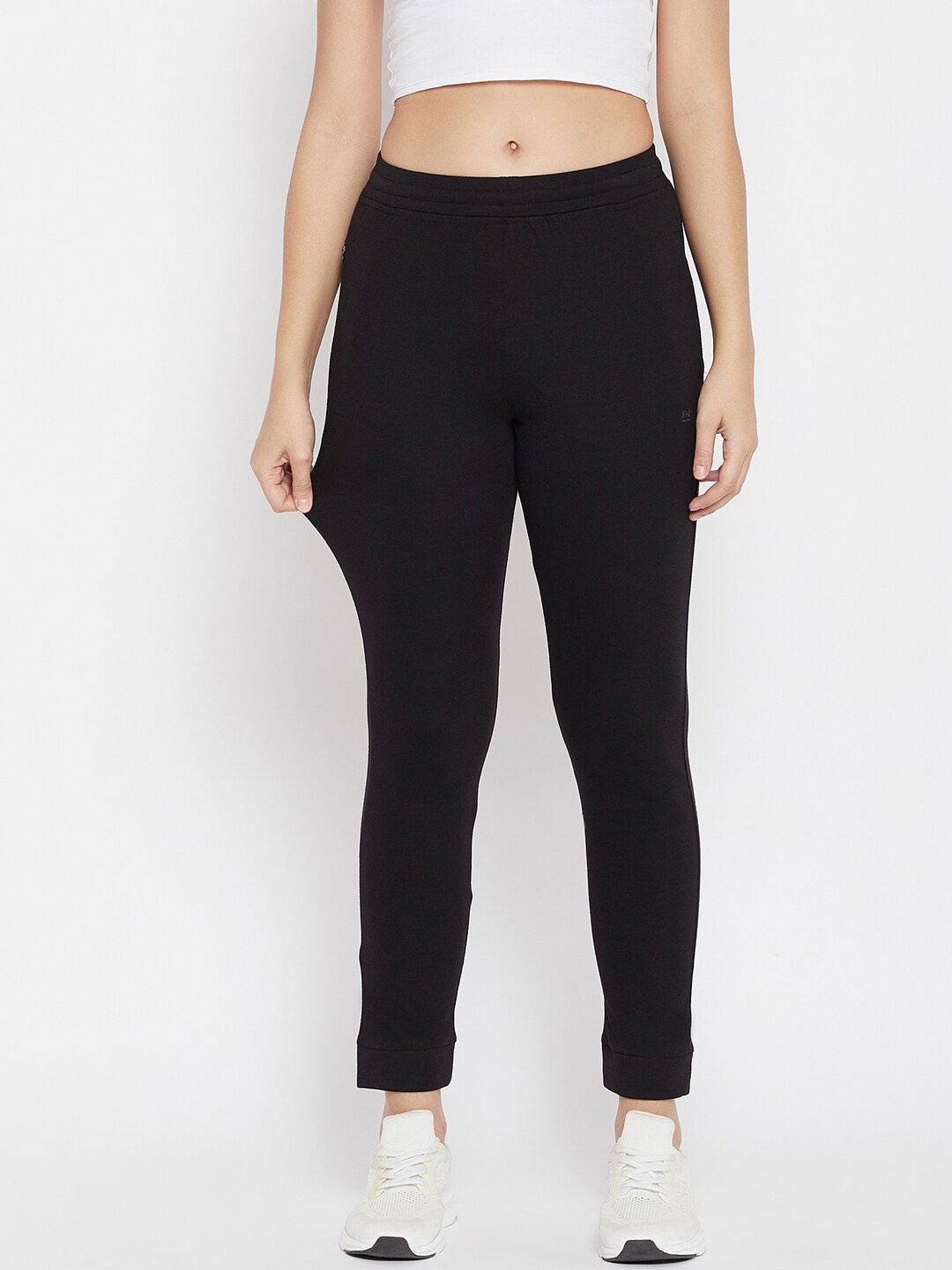 

Okane Women Black Solid Track Pants