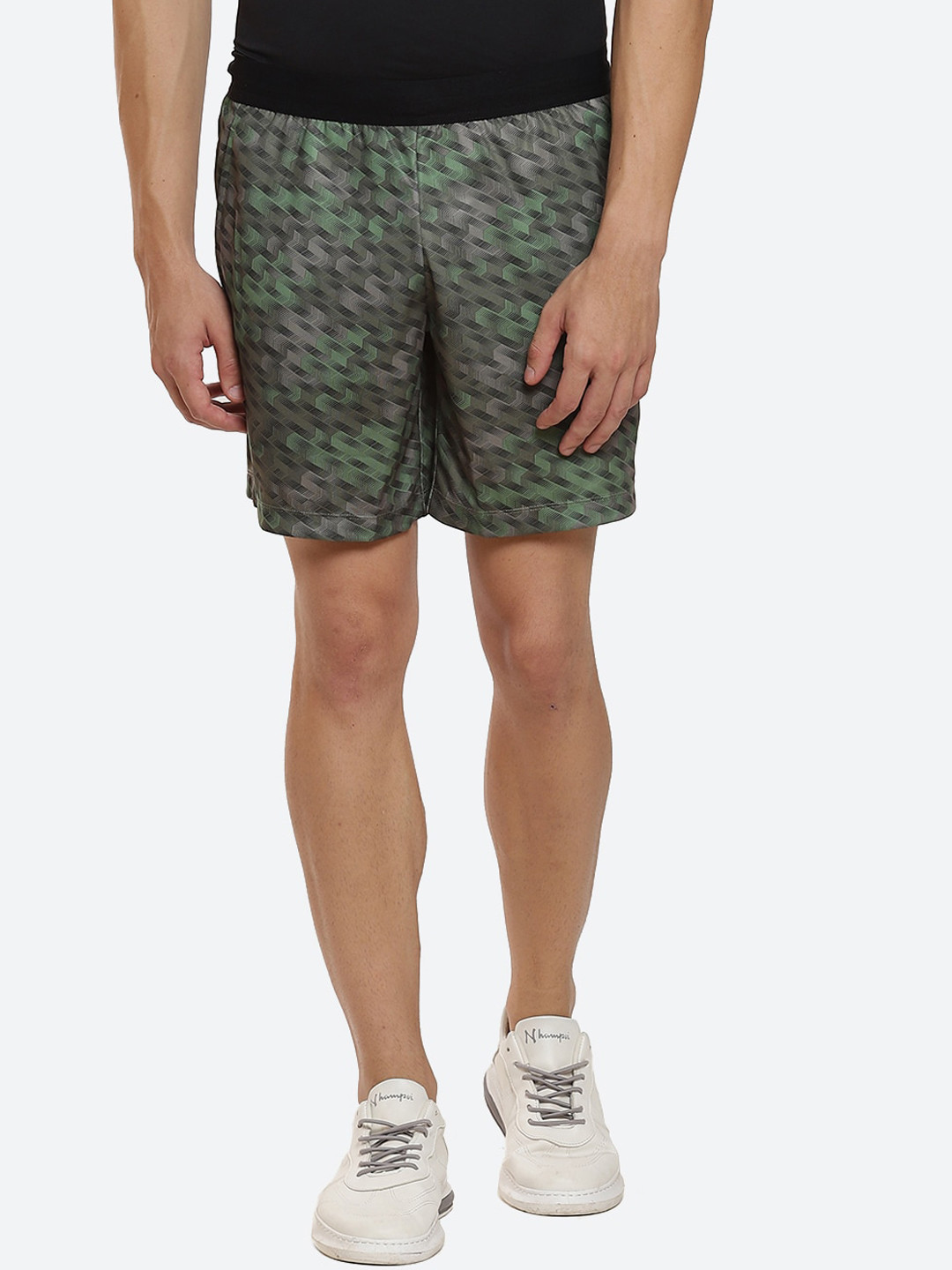 

ASICS Men Green Printed M 7In All Over Print Knit Training Shorts