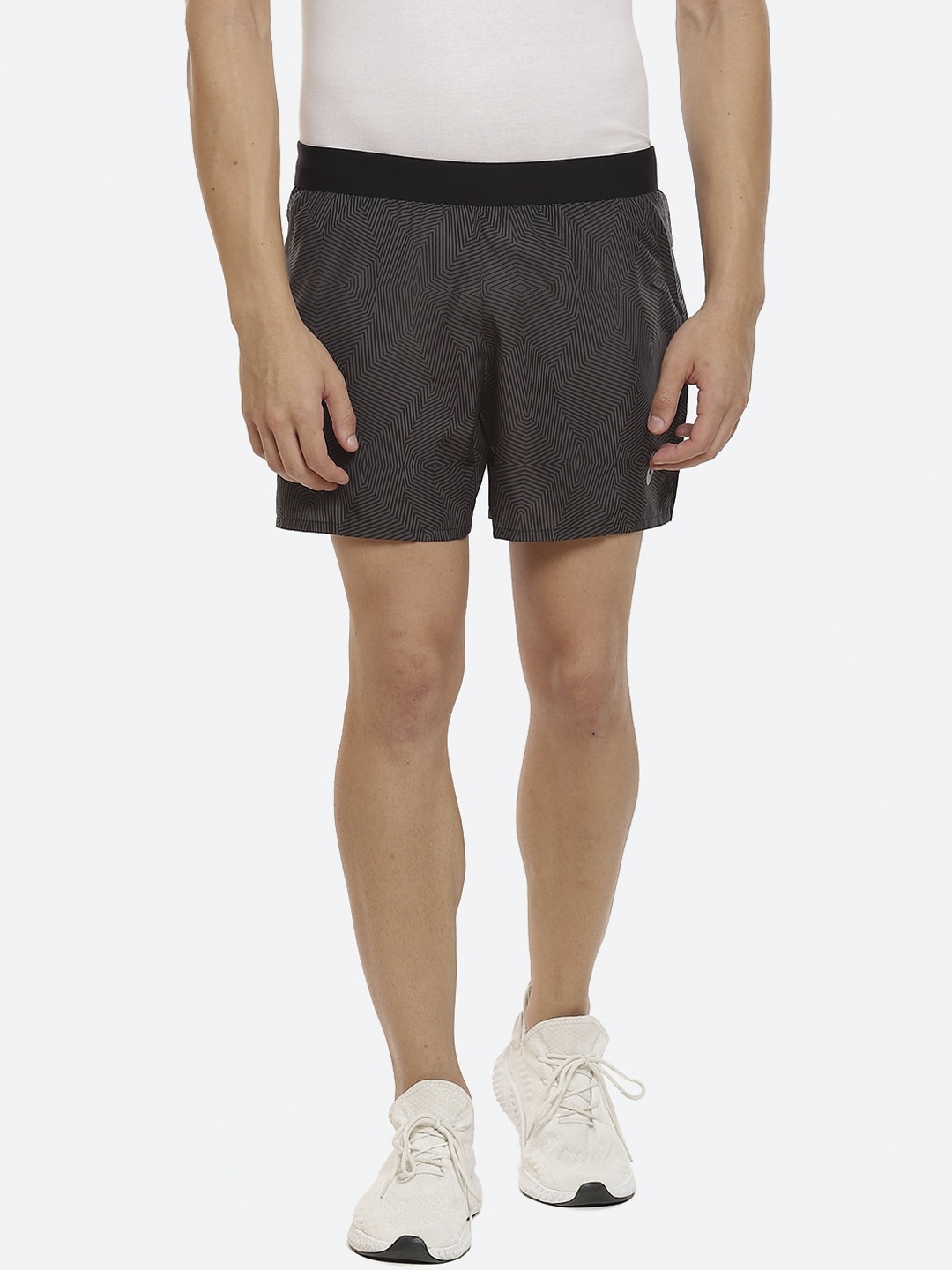 

ASICS Men Black Solid Sports Running Shorts KASANE
