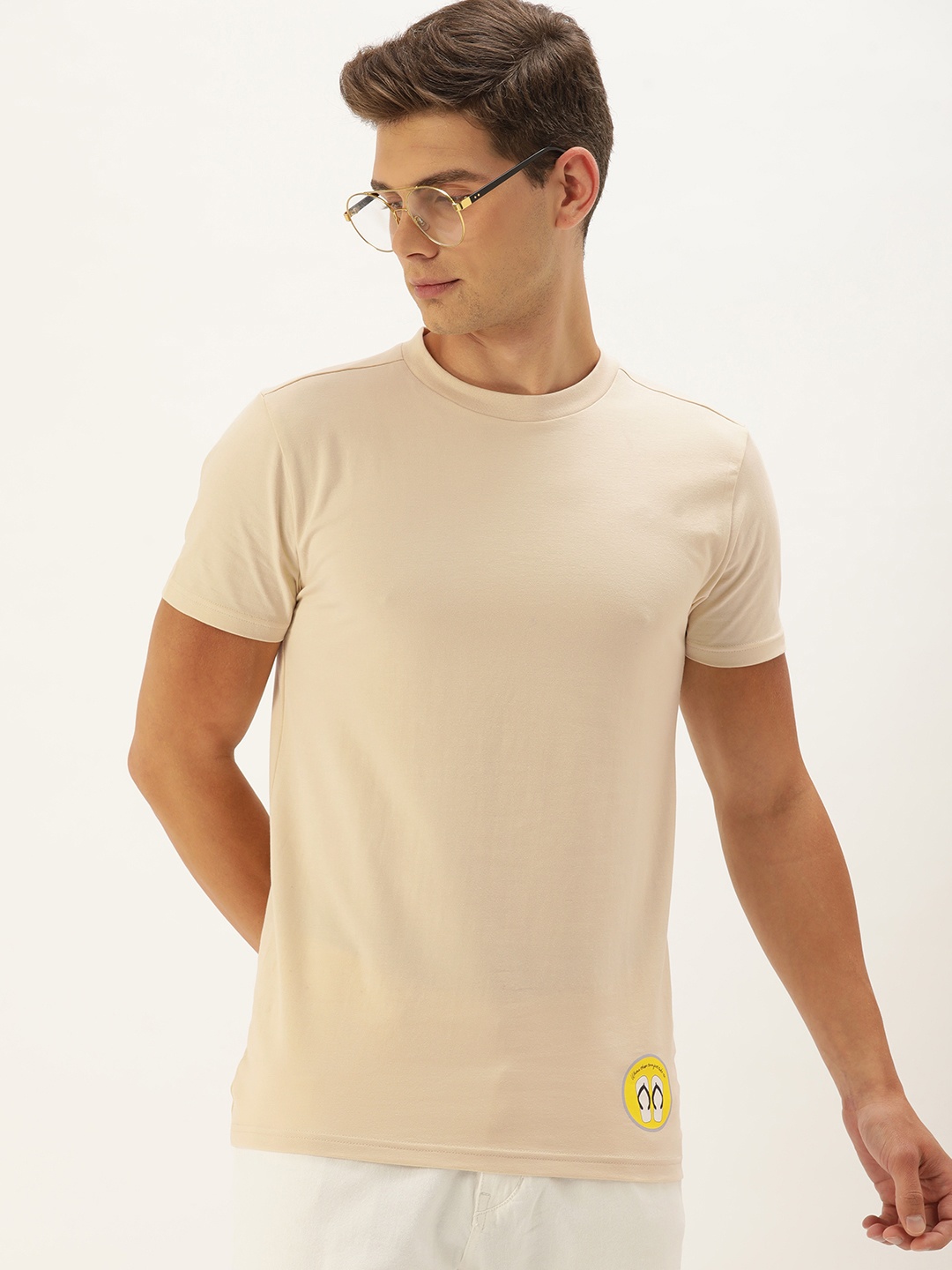 

FOREVER 21 Men Grey Solid T-shirt