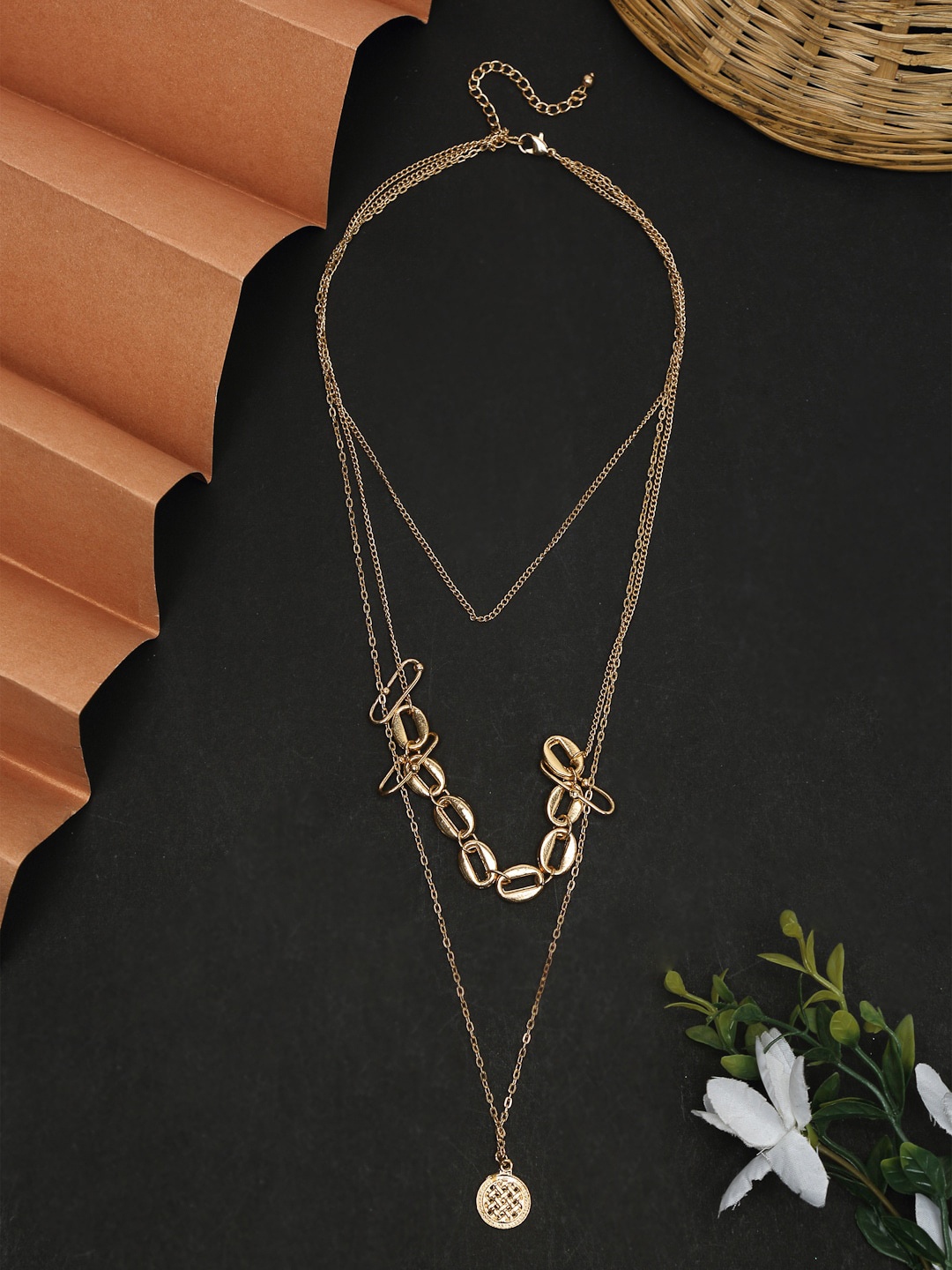 

Madame Gold-Toned Rose Gold-Plated Layered Chain