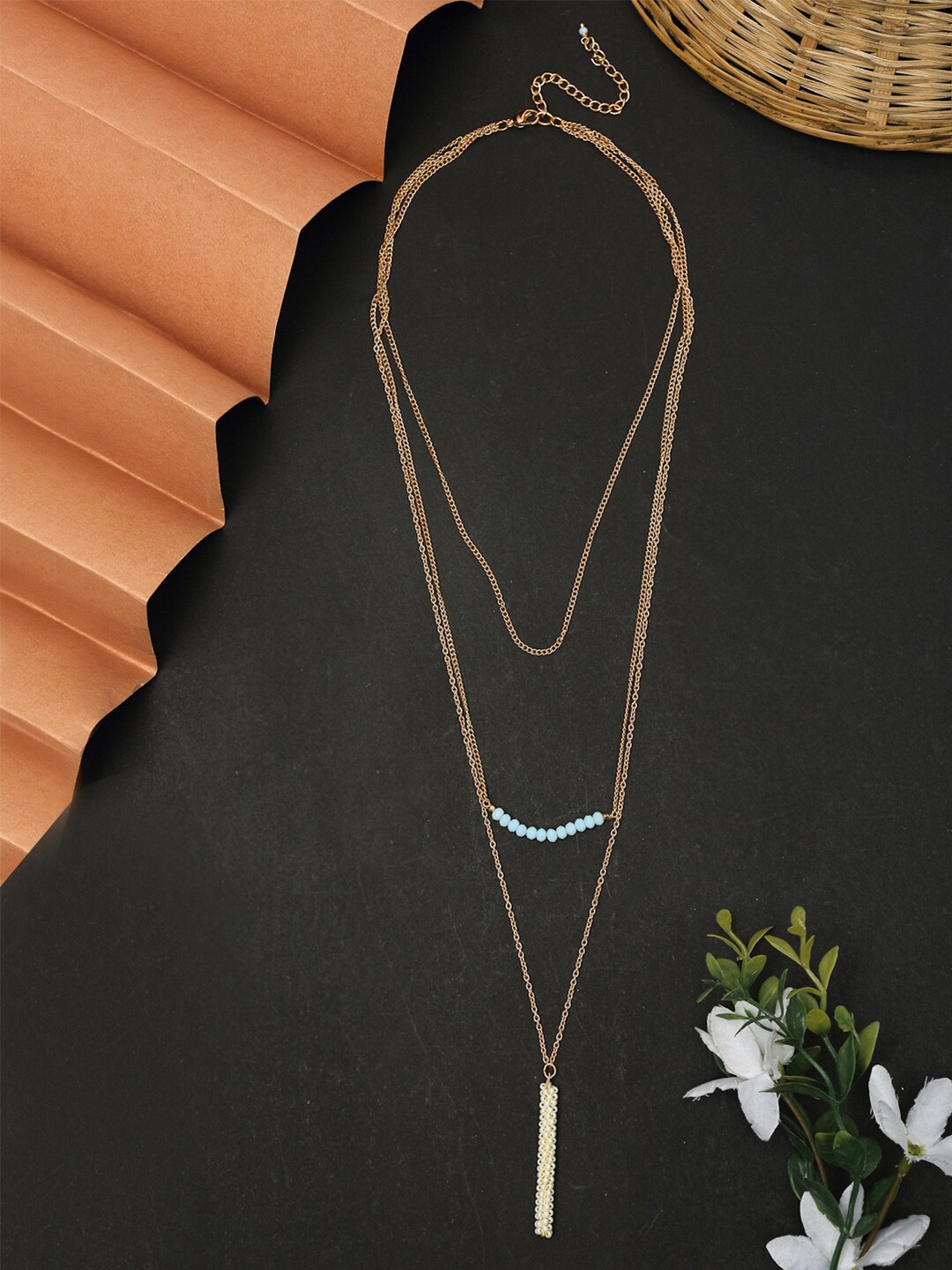 

Madame Rose Gold & Blue Rose Gold-Plated Necklace