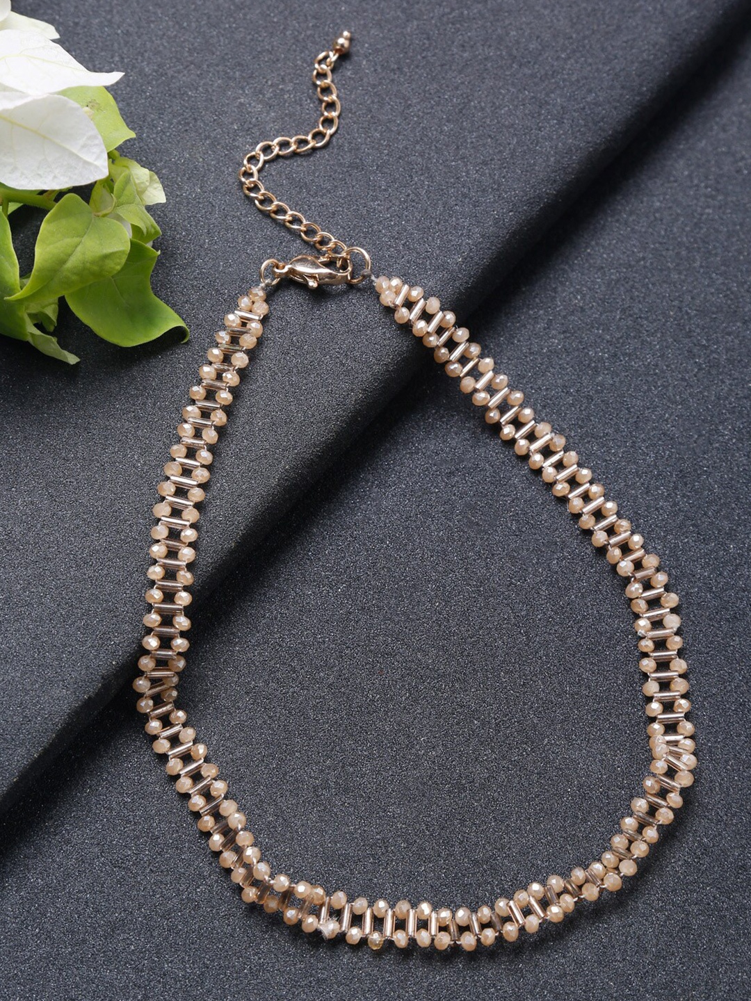 

Madame Rose Gold & Beige Rose Gold-Plated Necklace