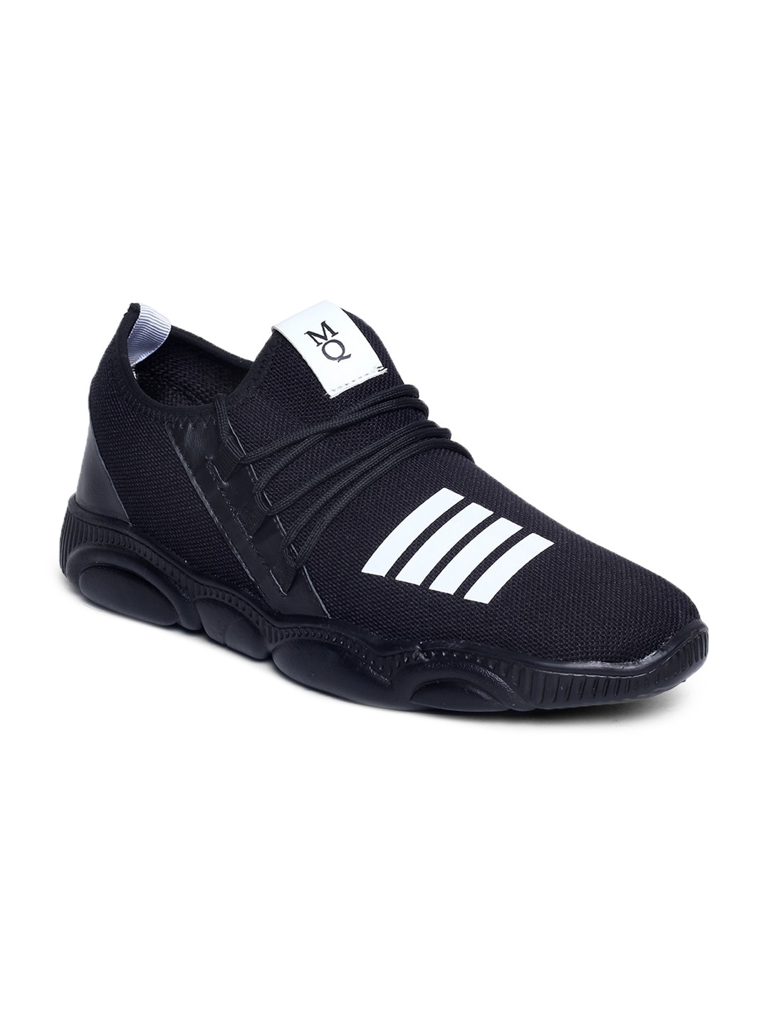 

MUTAQINOTI Men Black Woven Design Sneakers