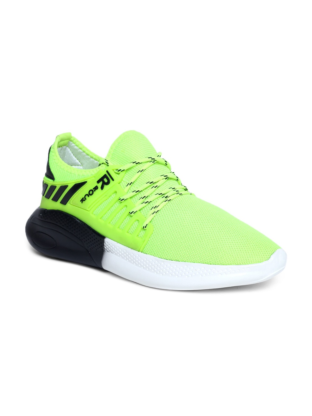 

MUTAQINOTI Men Green Colourblocked Sneakers