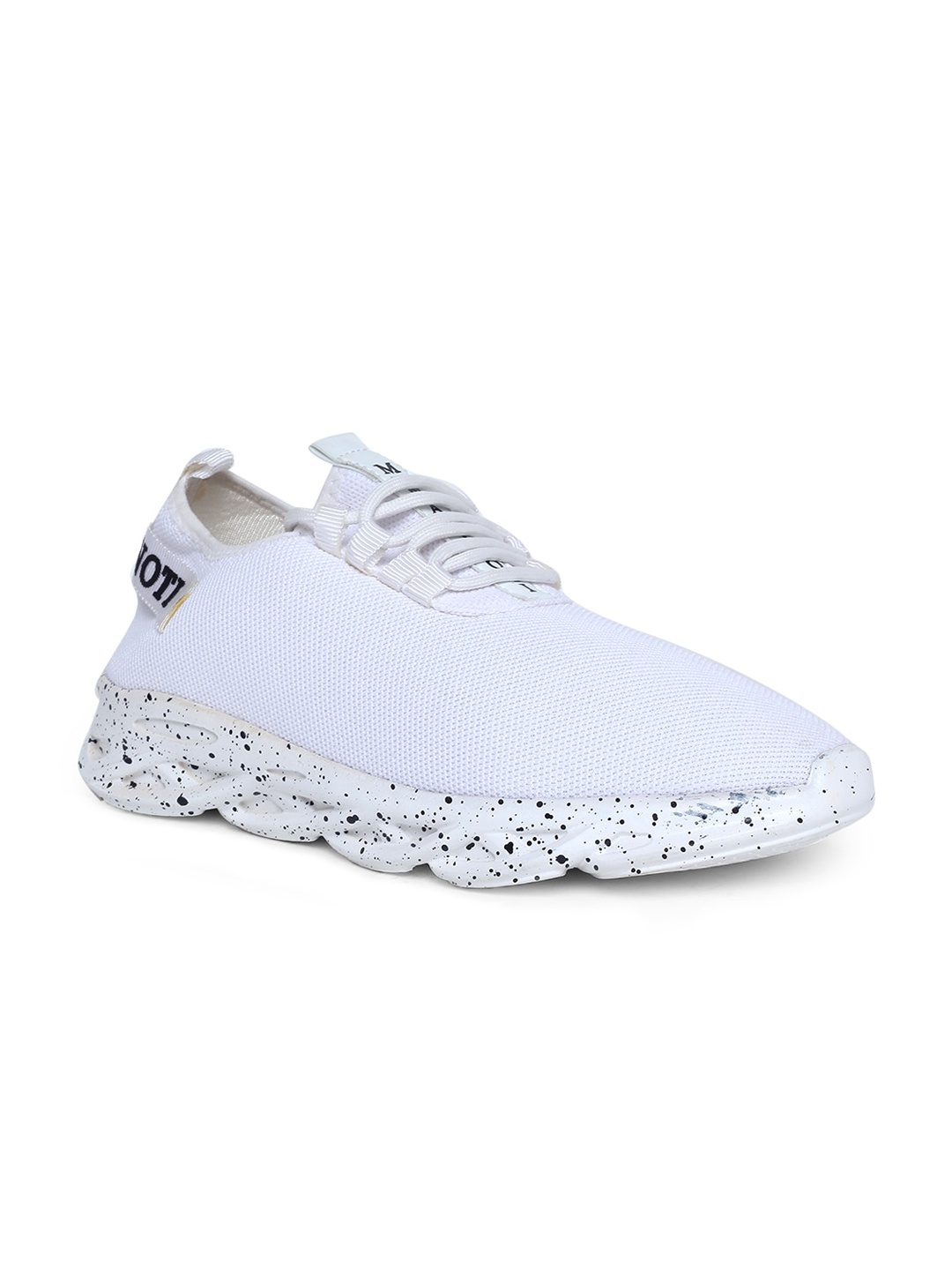 

MUTAQINOTI Men White Perforations Sneakers