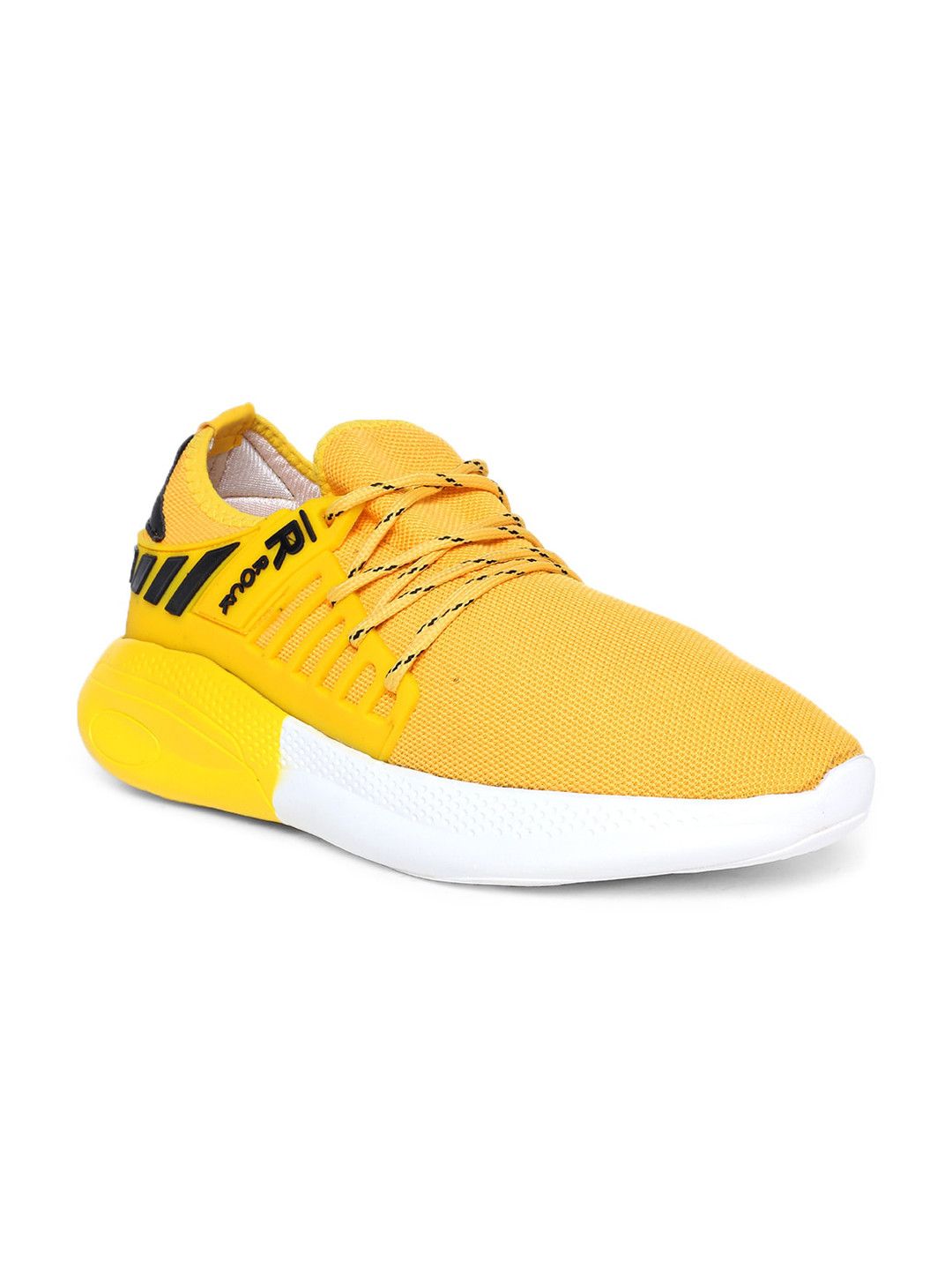 

MUTAQINOTI Men Yellow Colourblocked Sneakers