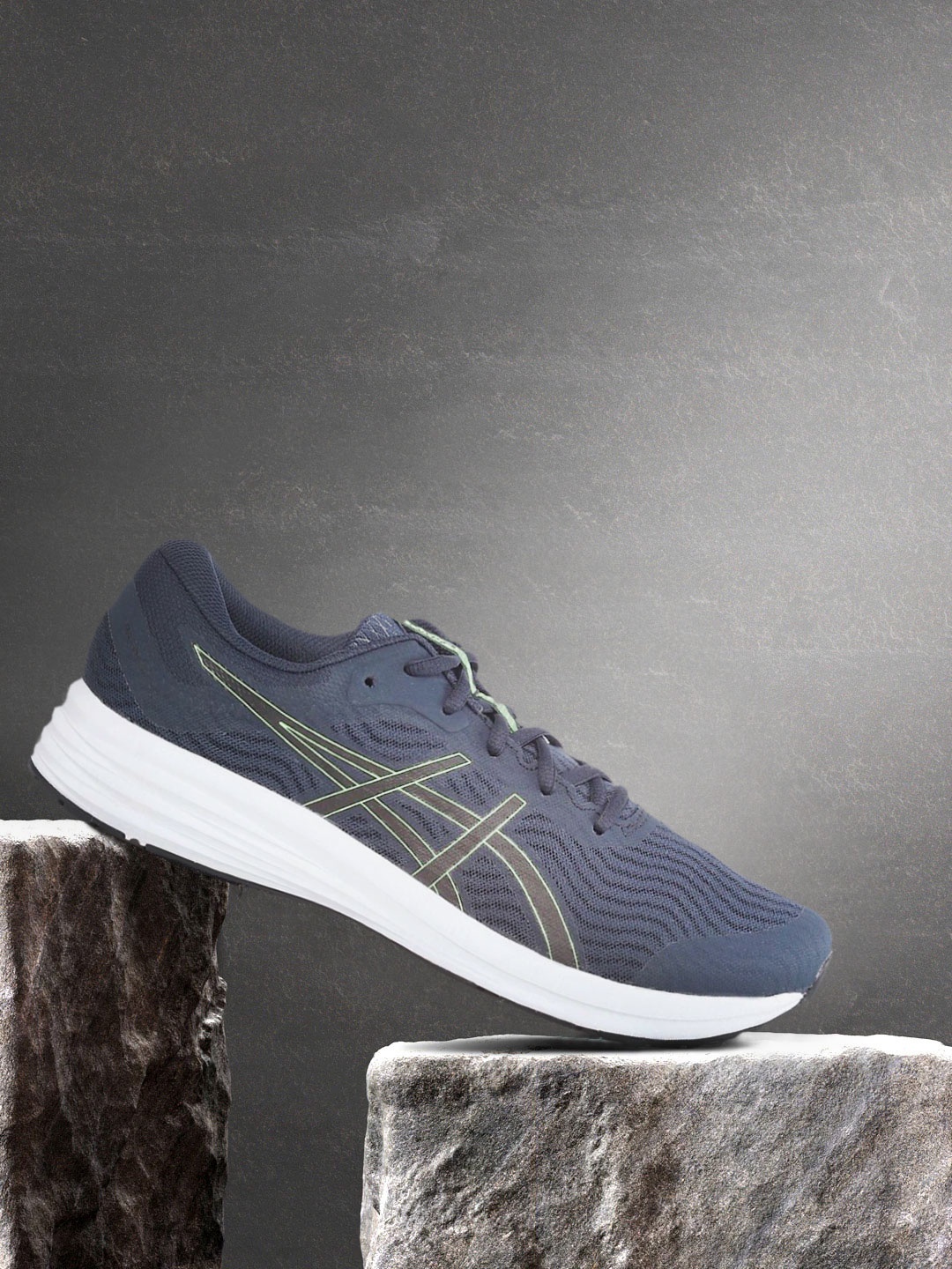 

ASICS Men Blue Patriot 12 Running Shoes, Navy blue