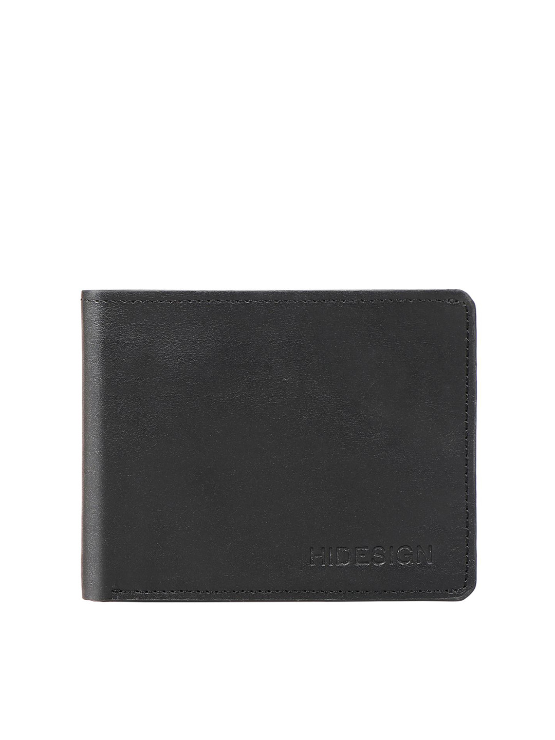 

Hidesign Men Black Textured Leather Two Fold Wallet