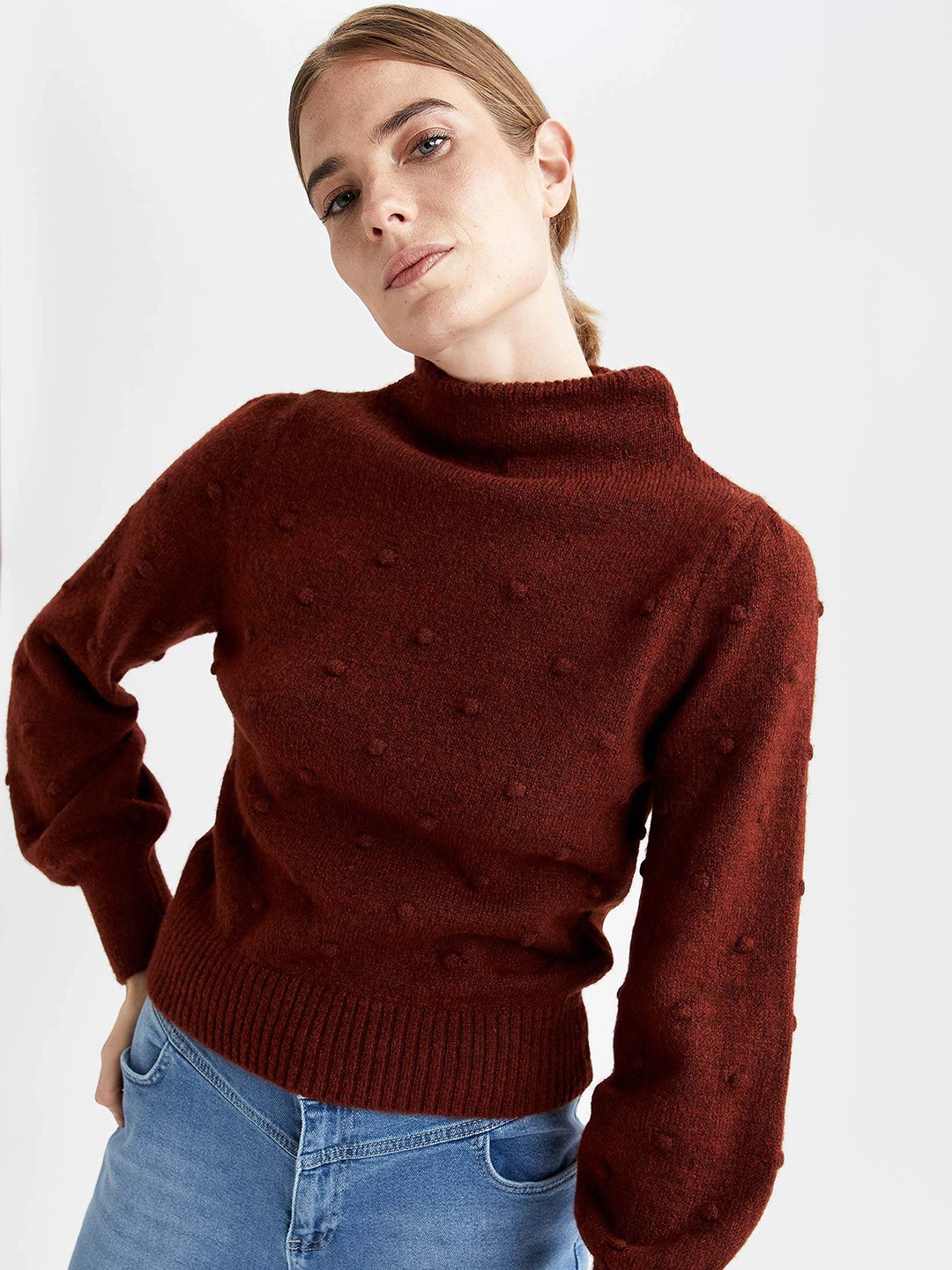 

DeFacto Women Brown Pullover