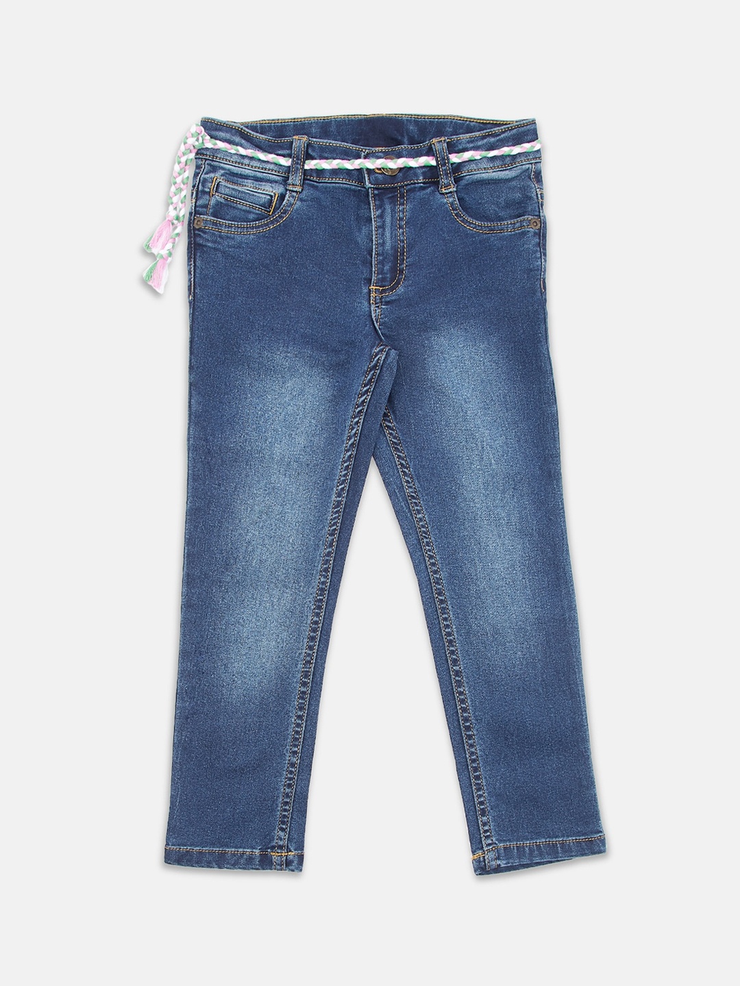 

Pantaloons Junior Girls Blue Light Fade Jeans