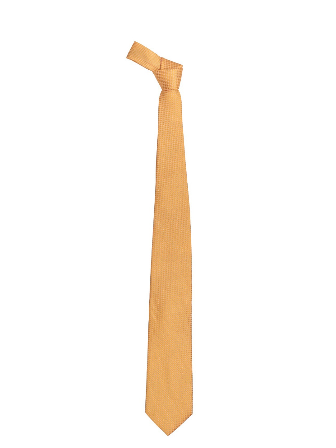 

The Tie Hub Men Yellow Textured Broad Tie