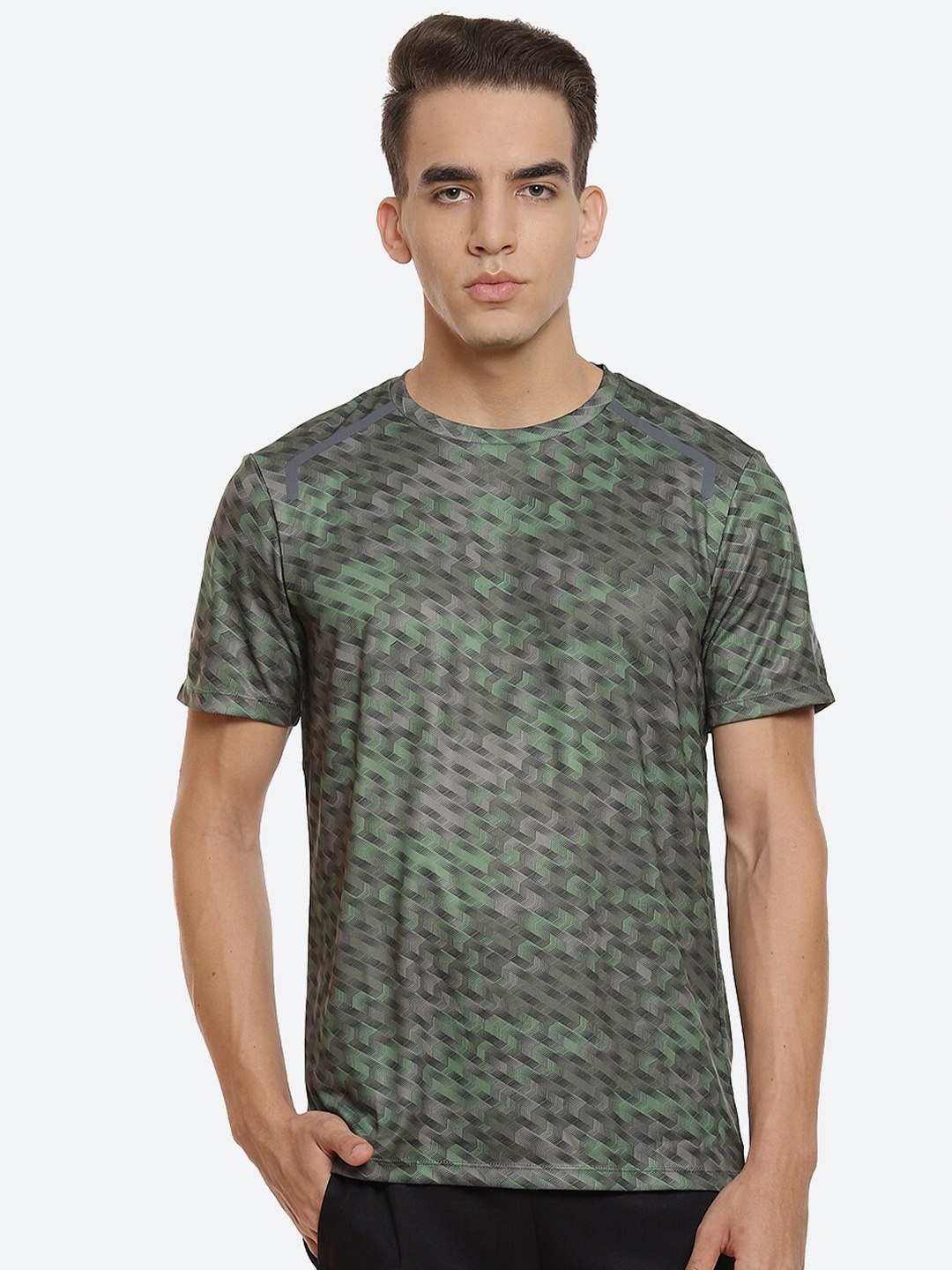 

ASICS Men M Seasonal Graphic SS Printed Training or Gym T-shirt, Green