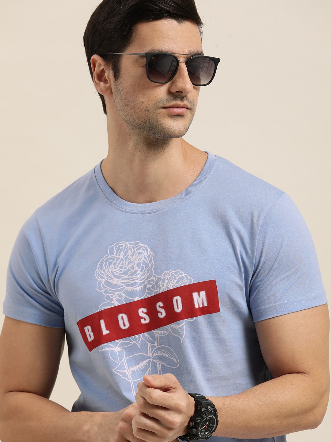 

Moda Rapido Men Blue Conversational Printed Casual T-shirt