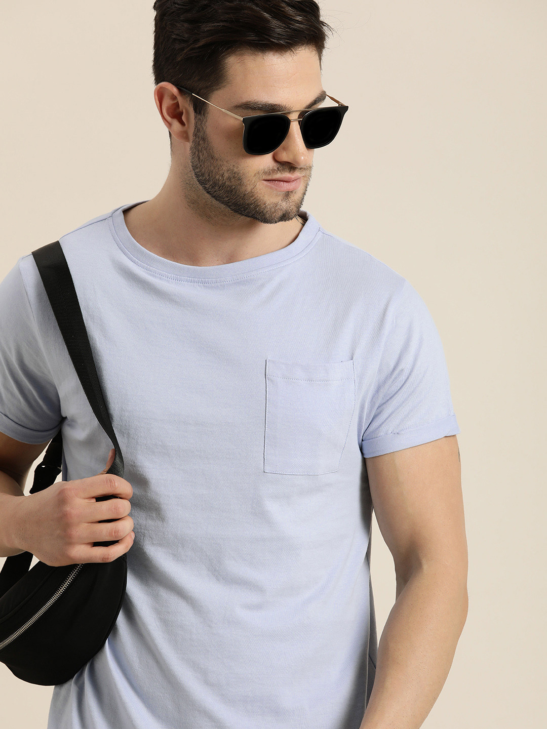 

Moda Rapido Men Blue Pure Cotton T-shirt