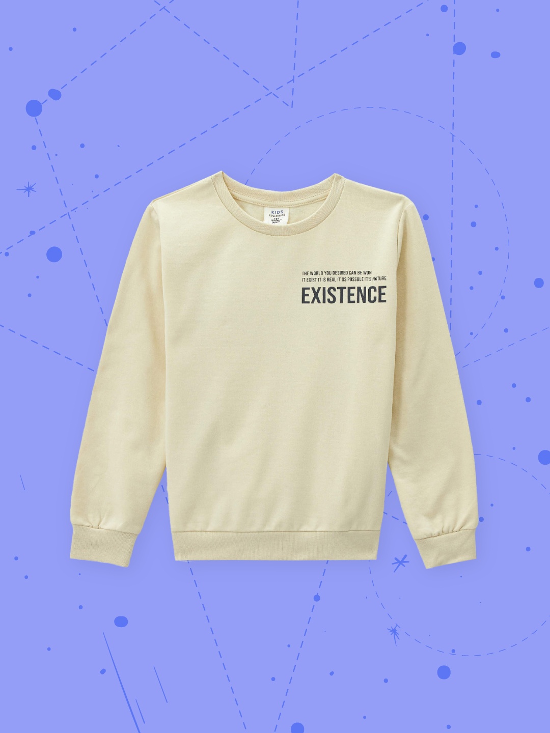 

DeFacto Boys Cream-Coloured & Green Printed Back Sweatshirt