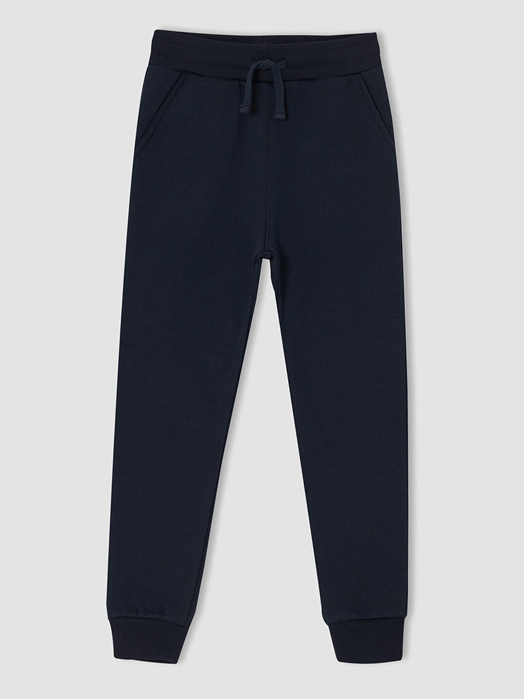 

DeFacto Boys Navy Blue Solid Slim Fit Joggers