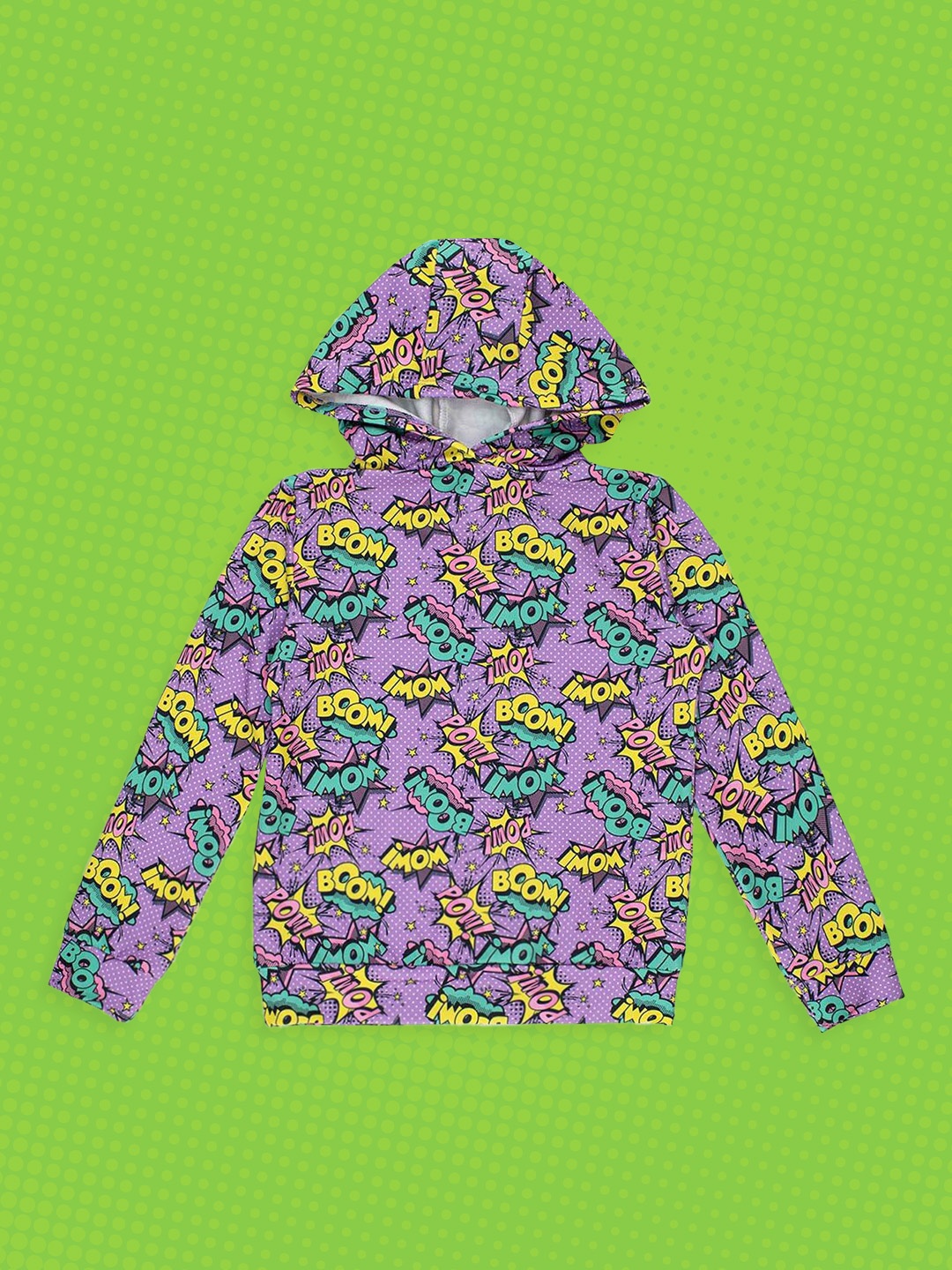

DeFacto Girls Violet Printed Hooded Sweatshirt