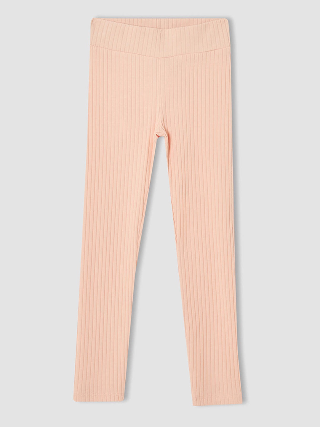 

DeFacto Girls Peach-Coloured Ribbed Leggings