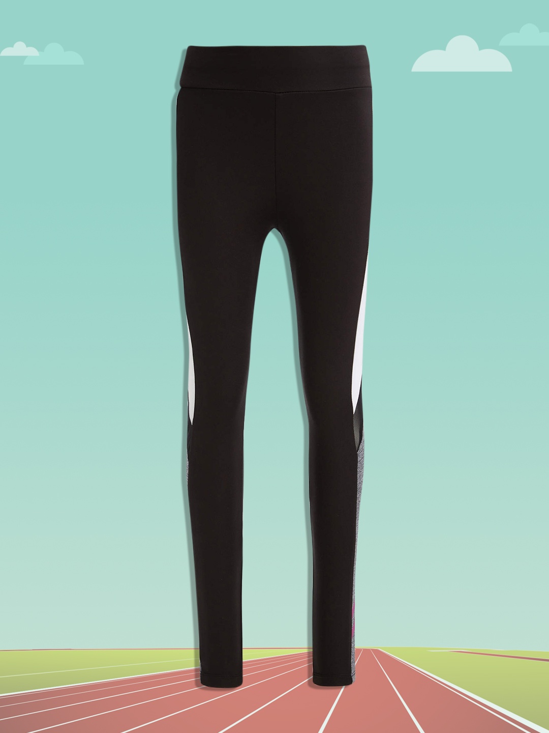 

DeFacto Girls Black & White Panelled Leggings