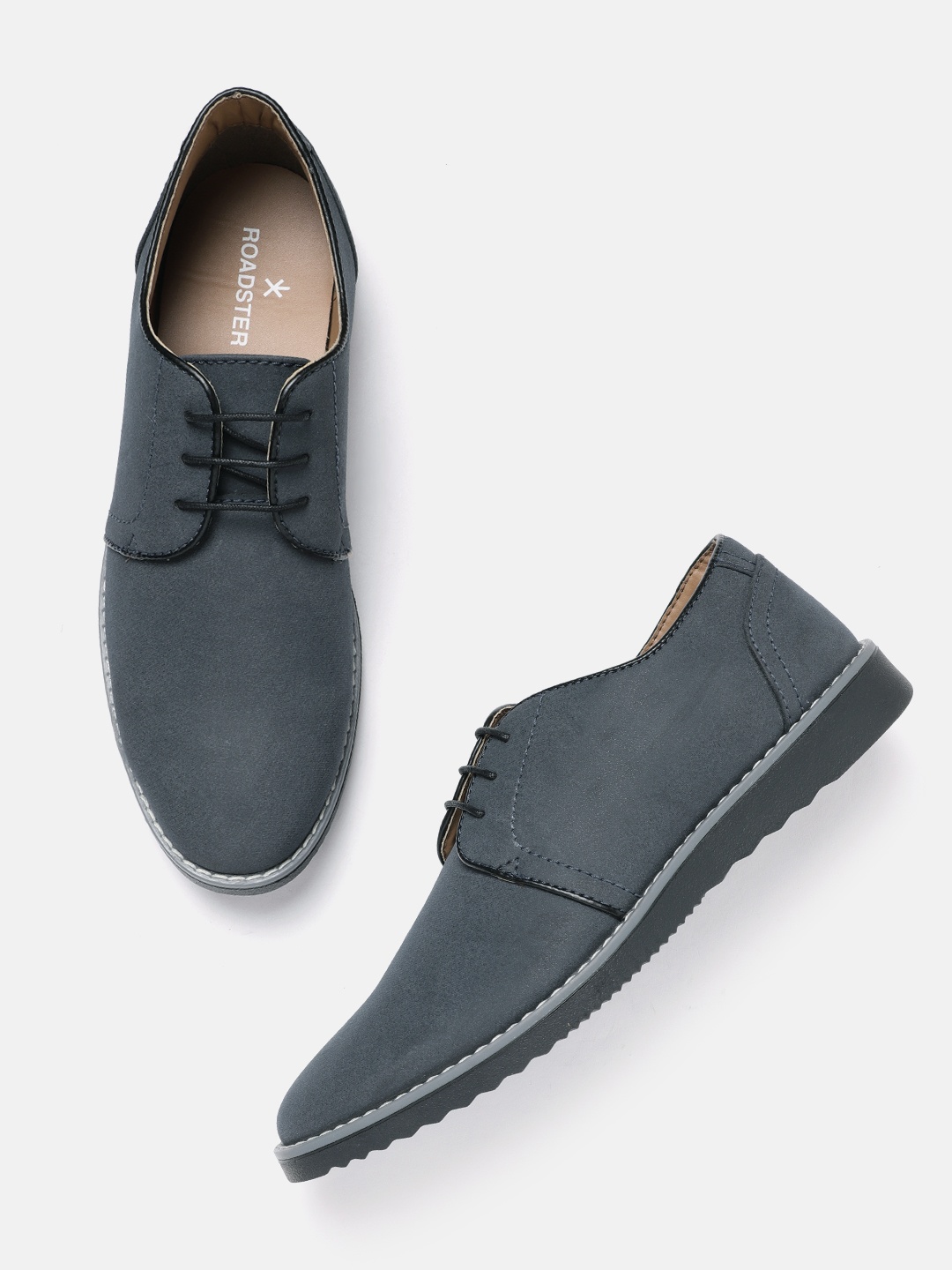 

The Roadster Lifestyle Co Men Navy Blue Solid Derbys