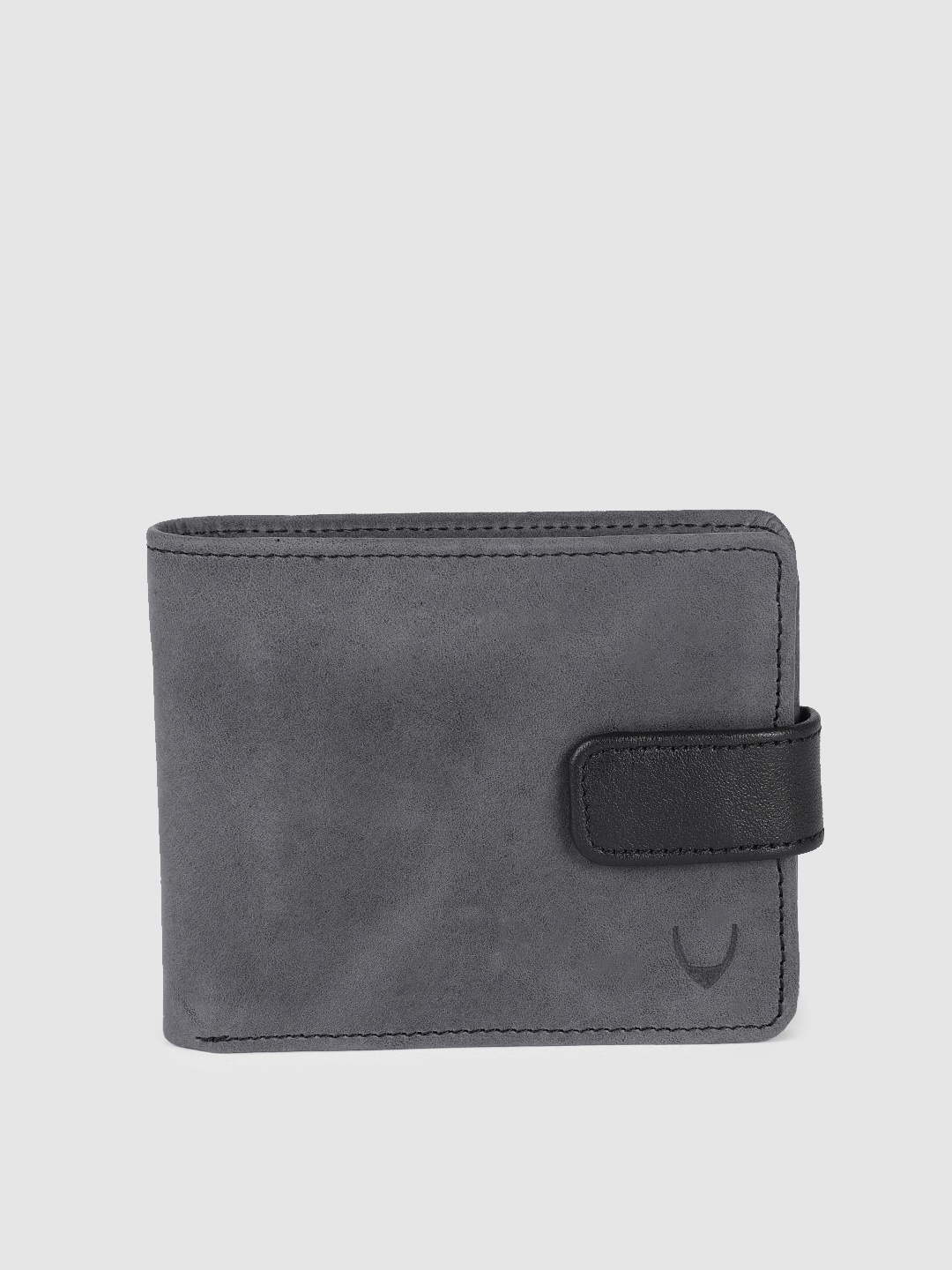 

Hidesign Men Black Leather Two Fold Wallet