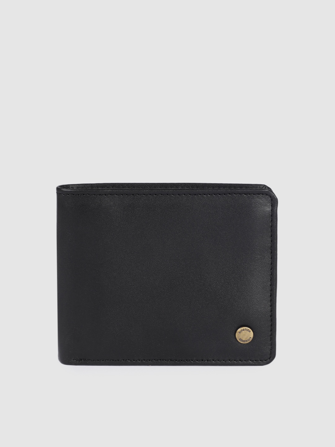 

Hidesign Men Black Leather Two Fold Wallet