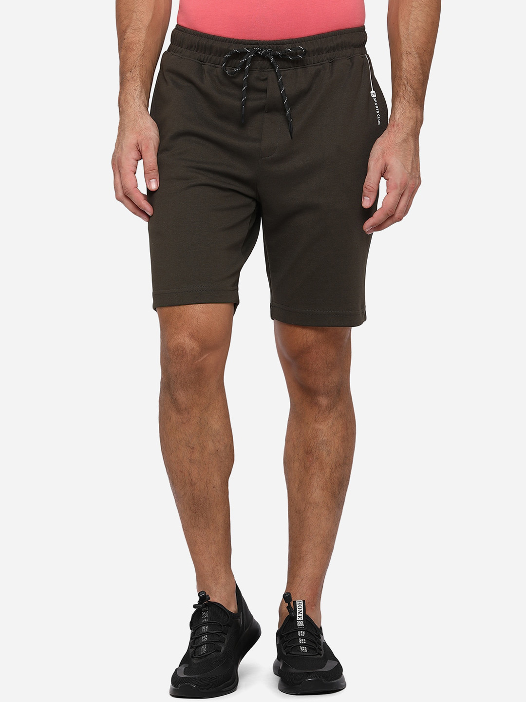 

JADE BLUE Men Olive Green Regular Fit Shorts