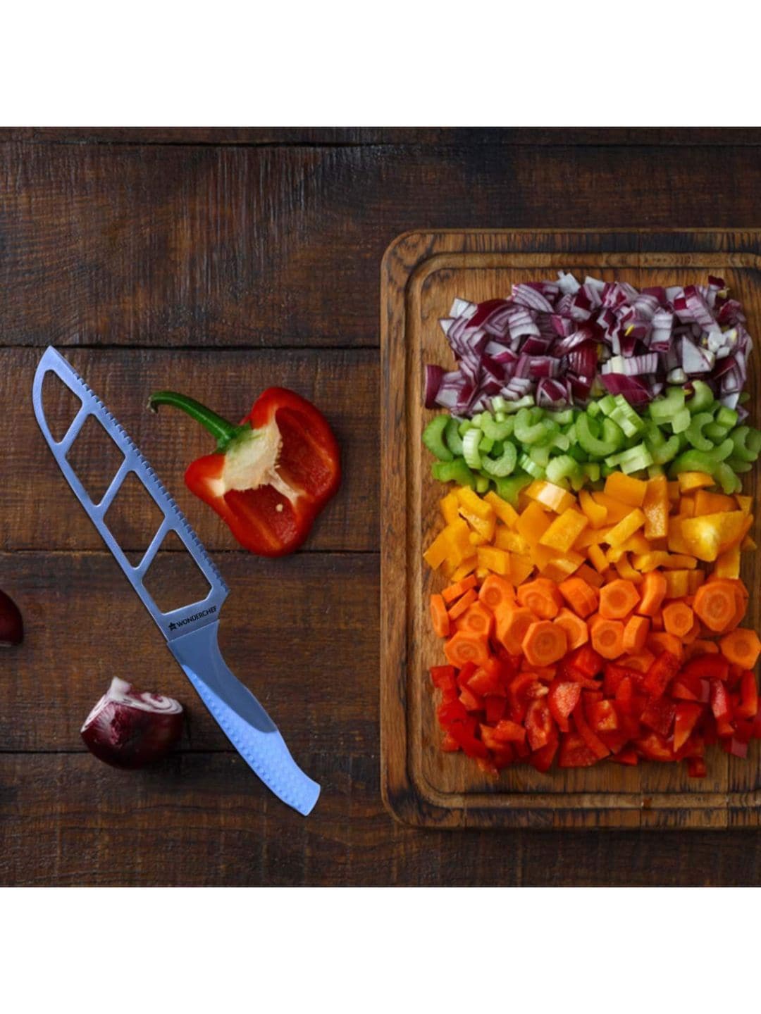 

Wonderchef Blue Easy Slice Stainless Steel Knife