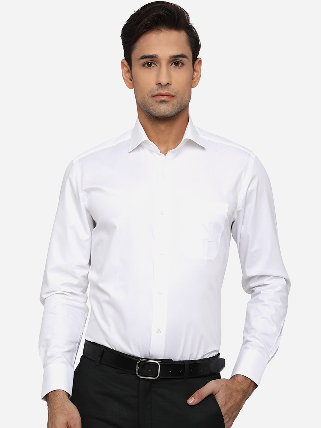 

METAL Men White Slim Fit Opaque Formal Shirt